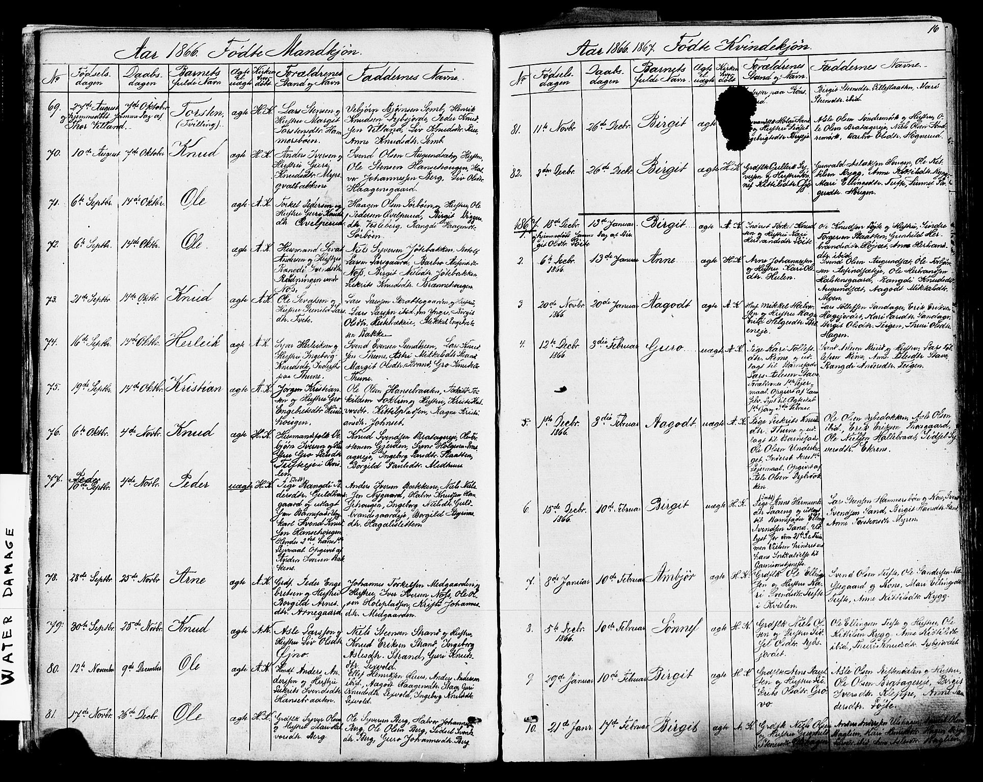 Ål kirkebøker, SAKO/A-249/F/Fa/L0007: Parish register (official) no. I 7, 1865-1881, p. 16