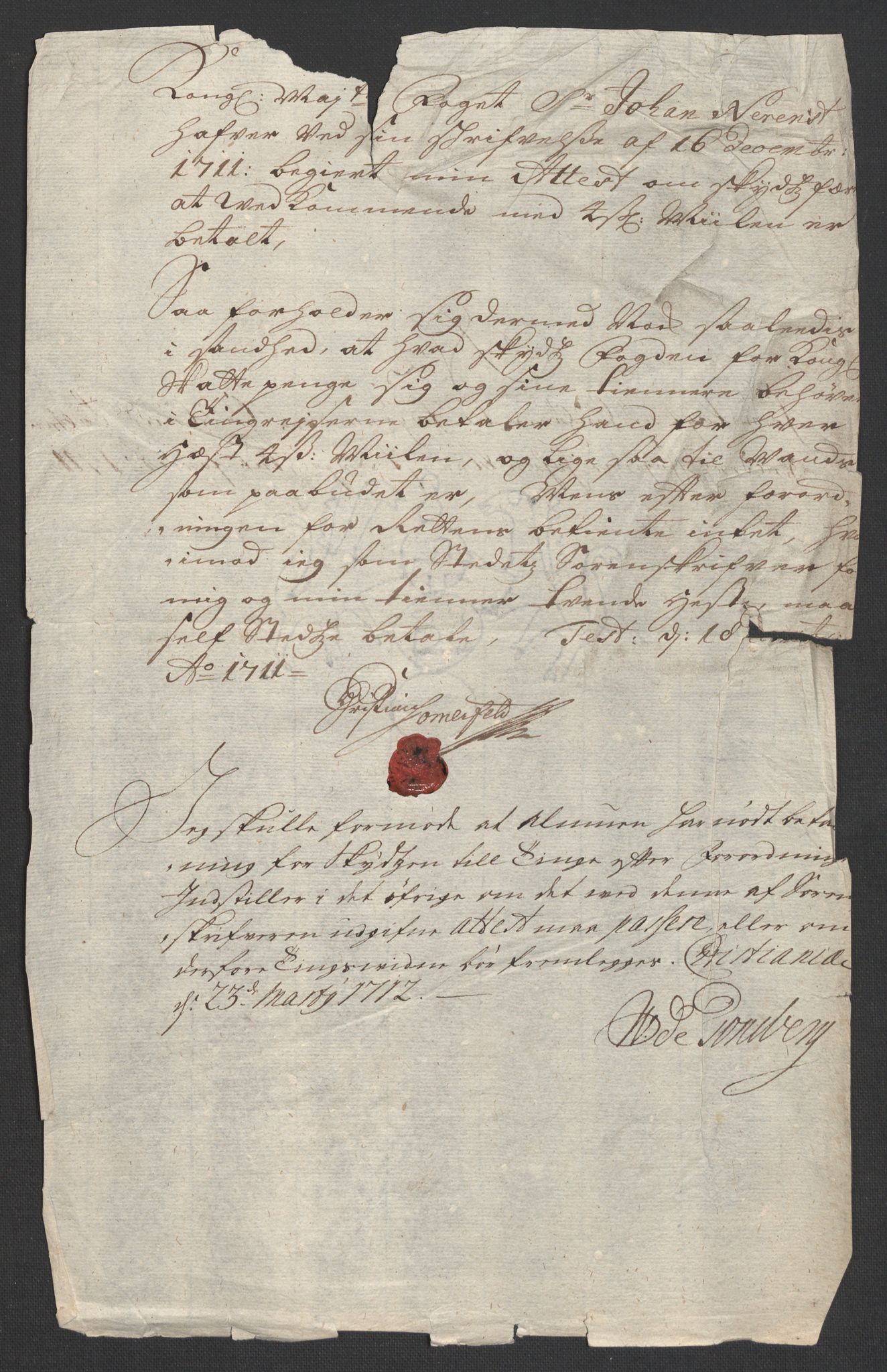 Rentekammeret inntil 1814, Reviderte regnskaper, Fogderegnskap, AV/RA-EA-4092/R18/L1308: Fogderegnskap Hadeland, Toten og Valdres, 1711, p. 23