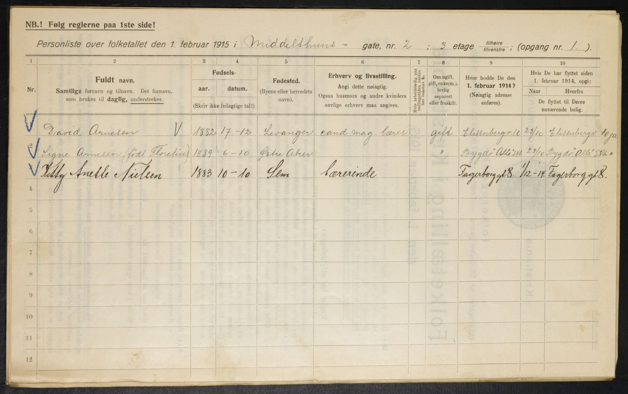 OBA, Municipal Census 1915 for Kristiania, 1915, p. 64731