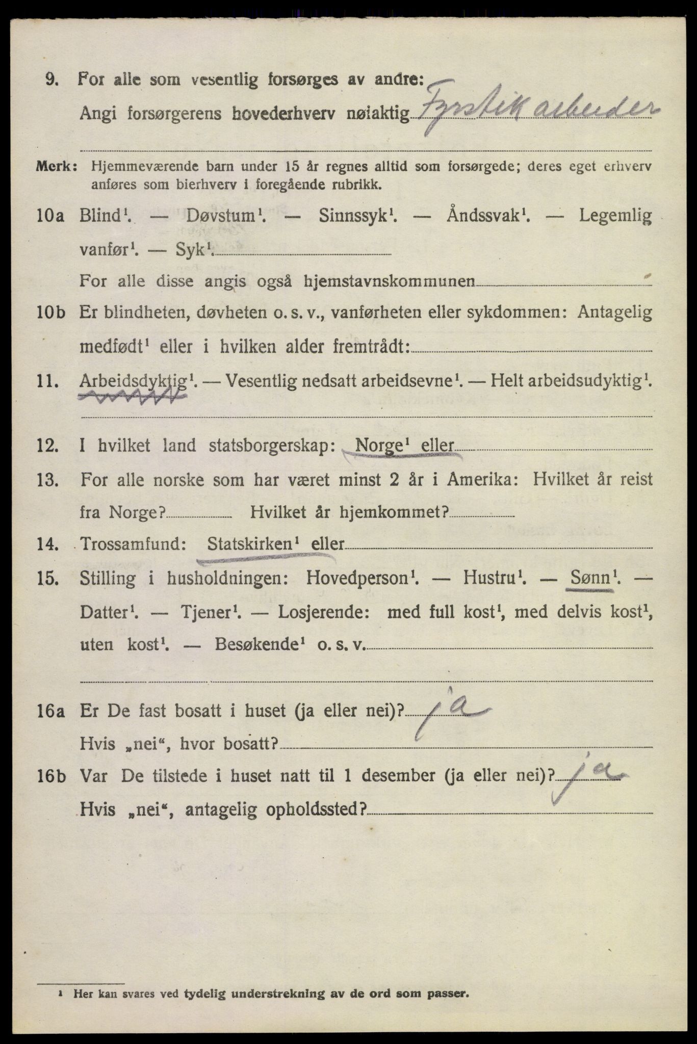 SAKO, 1920 census for Brunlanes, 1920, p. 6090