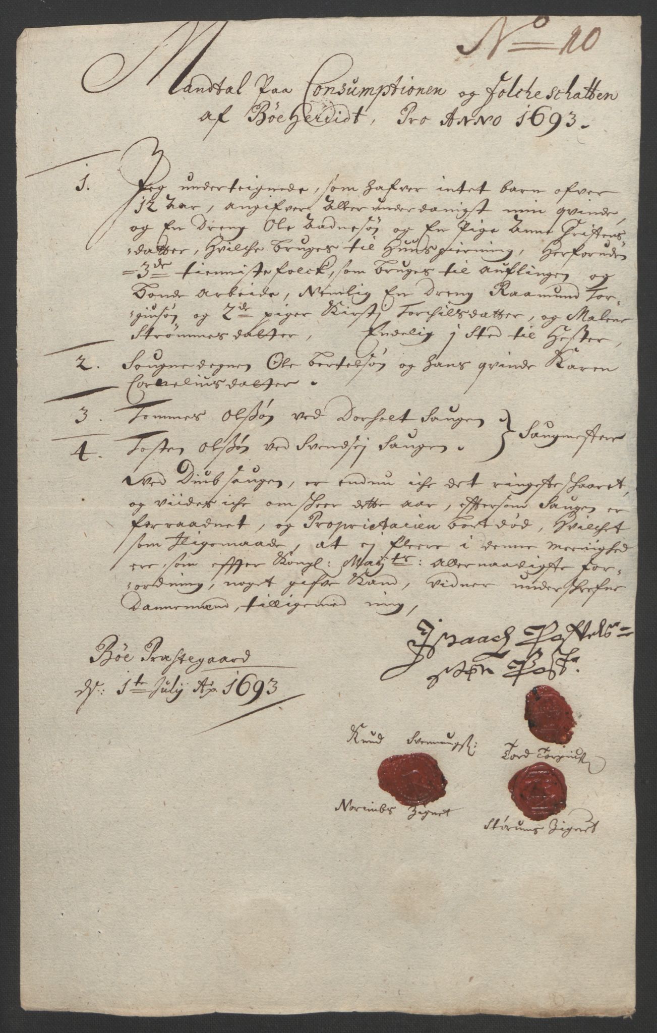 Rentekammeret inntil 1814, Reviderte regnskaper, Fogderegnskap, AV/RA-EA-4092/R35/L2091: Fogderegnskap Øvre og Nedre Telemark, 1690-1693, p. 314