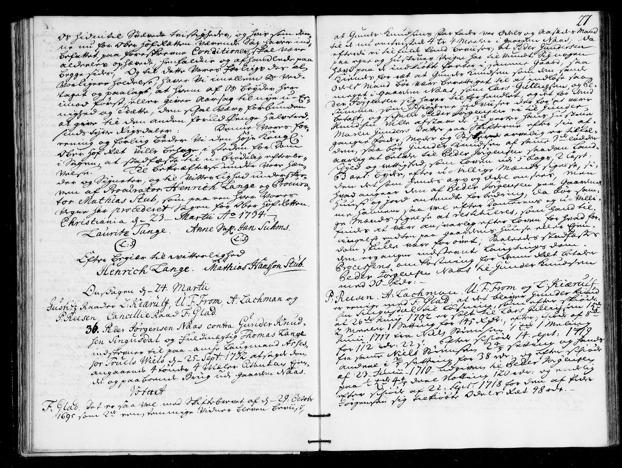 Overhoffretten 1667-1797, AV/RA-EA-2884/Ac/L0169: Voteringsprotokoll, 1734, p. 26b-27a