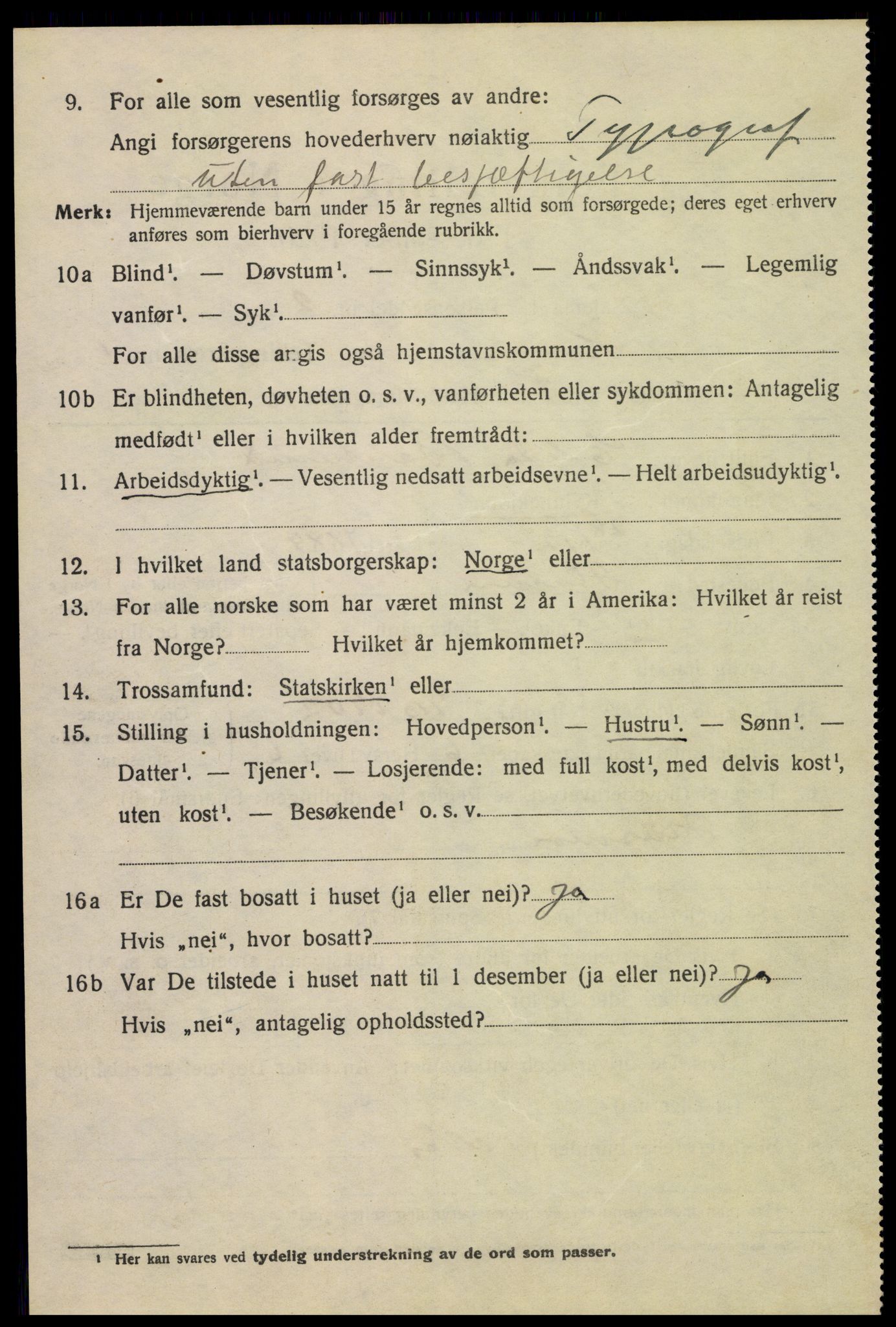 SAH, 1920 census for Hamar, 1920, p. 5138