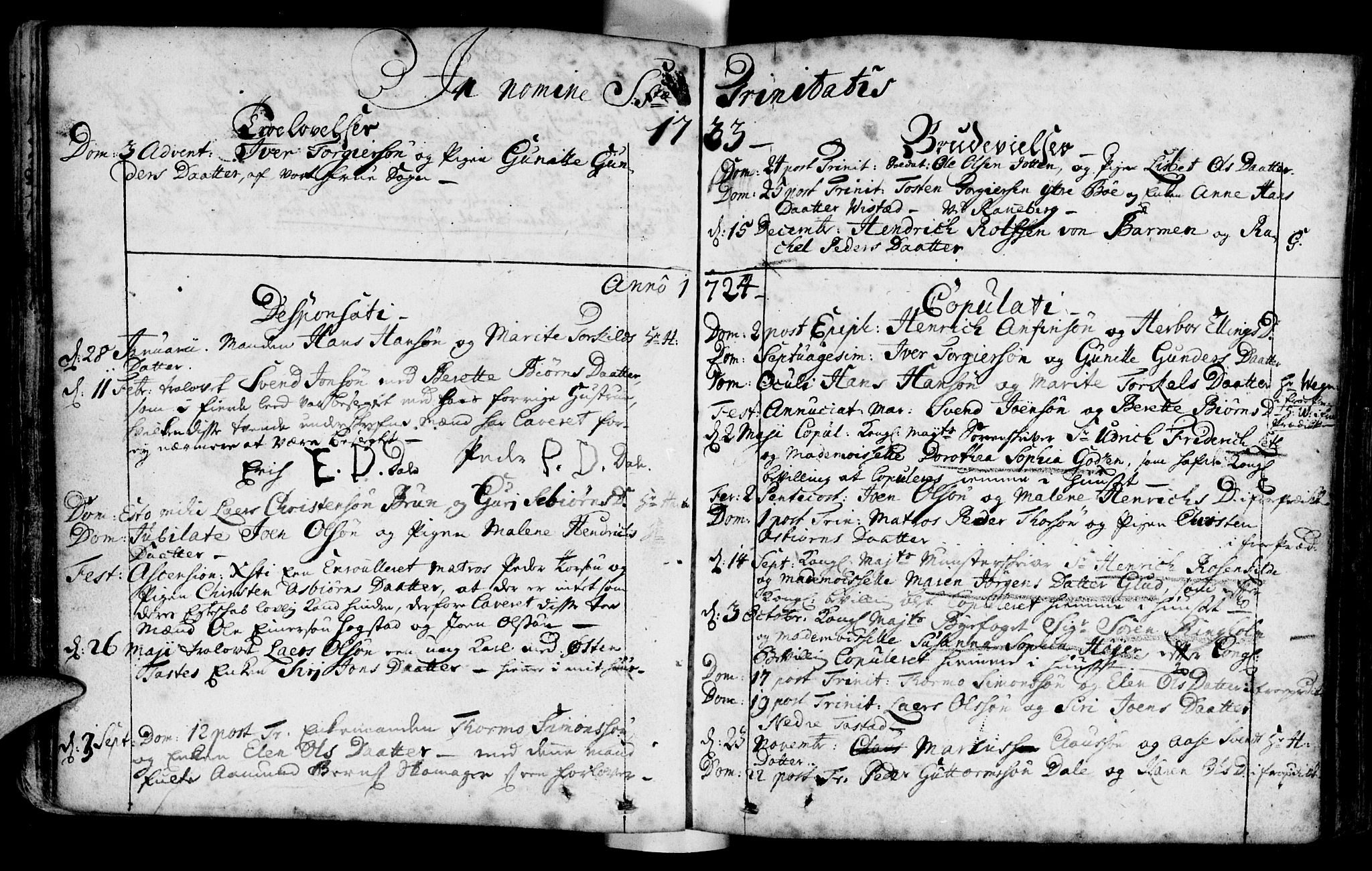 Domkirken sokneprestkontor, SAST/A-101812/001/30/30BA/L0001: Parish register (official) no. A 1 /1, 1688-1727