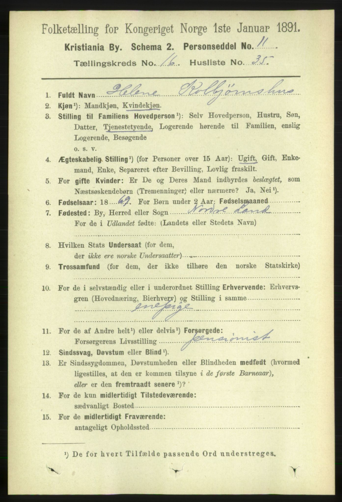 RA, 1891 census for 0301 Kristiania, 1891, p. 7955