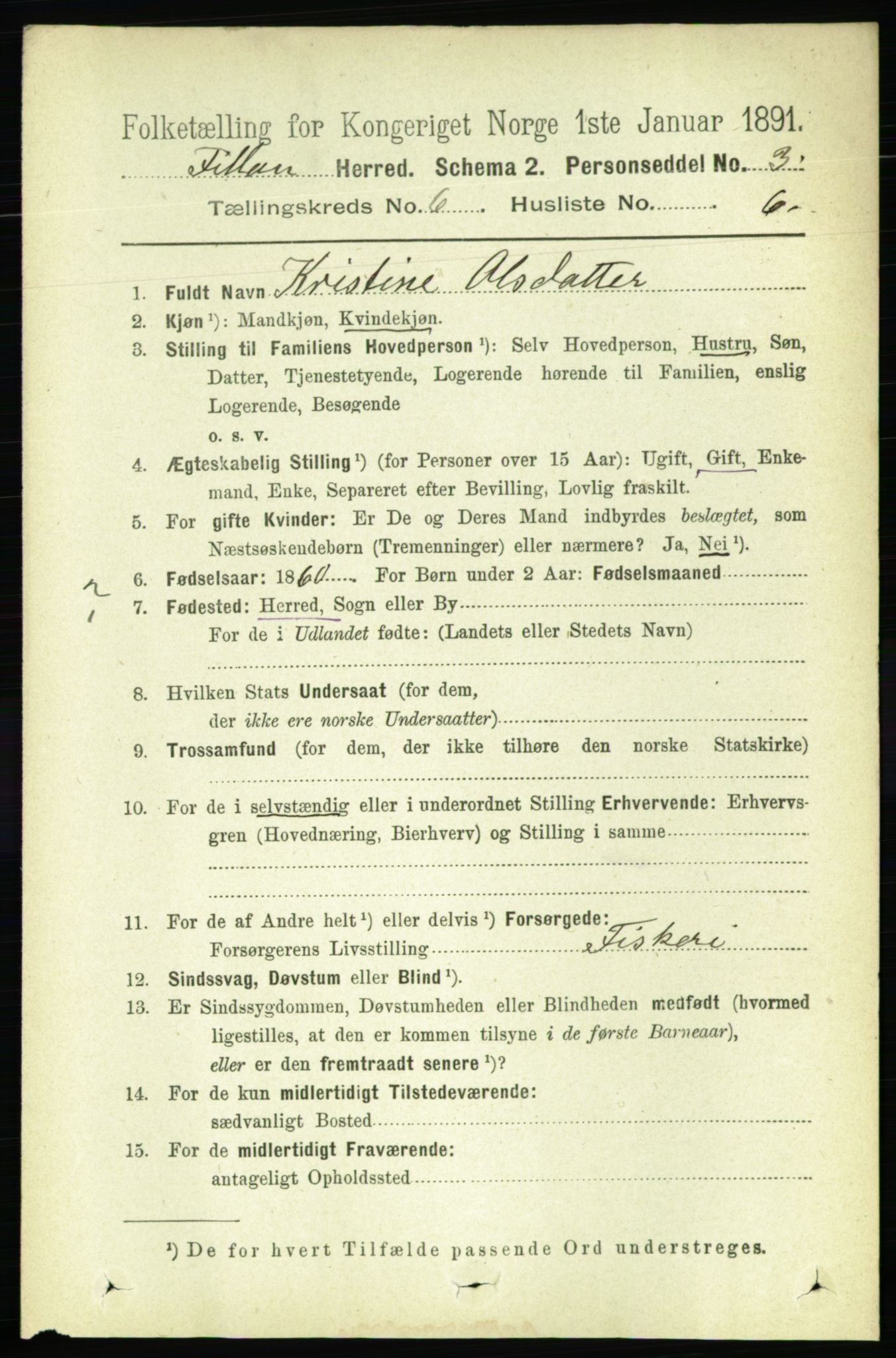 RA, 1891 census for 1616 Fillan, 1891, p. 1300