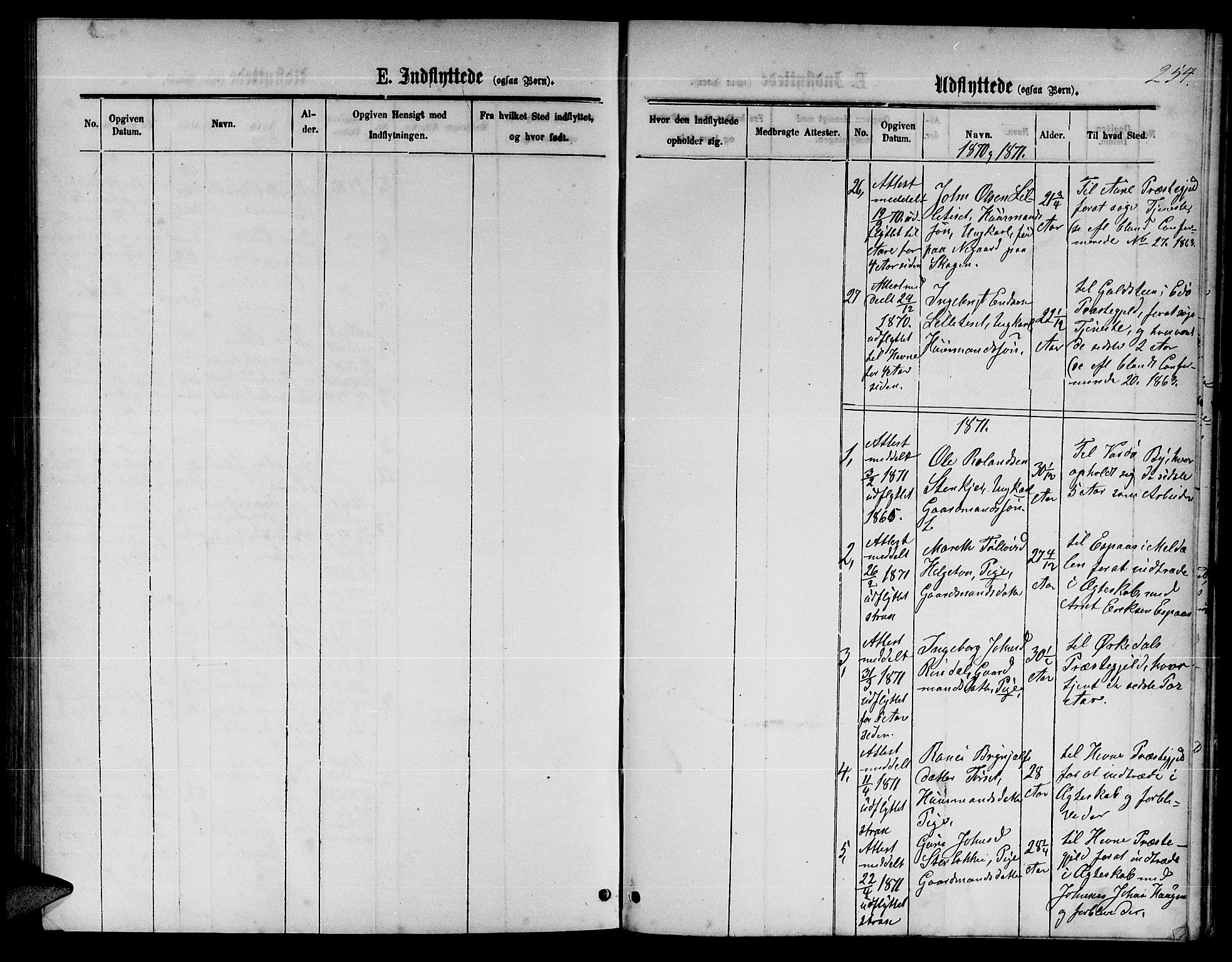 Ministerialprotokoller, klokkerbøker og fødselsregistre - Møre og Romsdal, AV/SAT-A-1454/598/L1076: Parish register (copy) no. 598C01, 1867-1878, p. 254