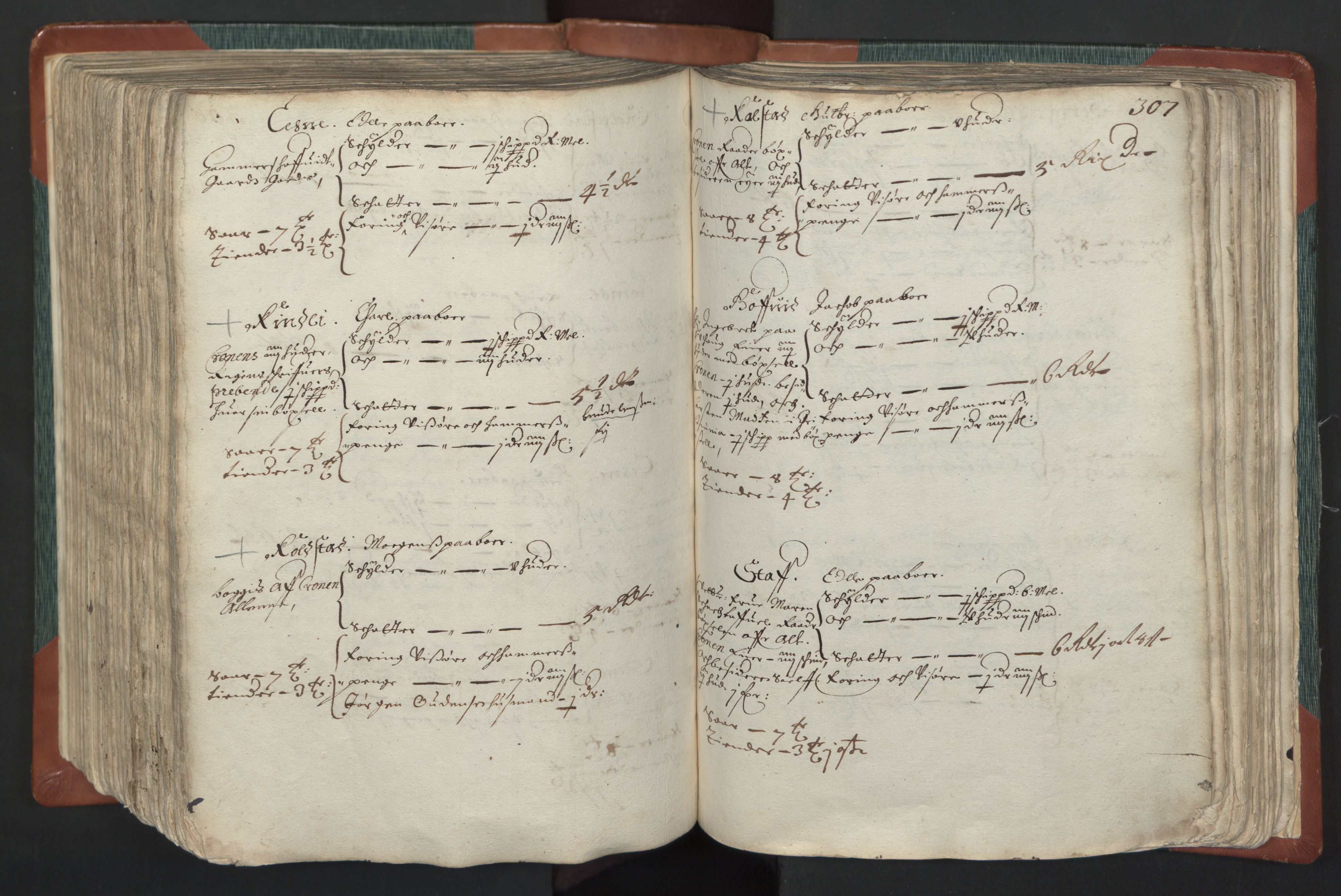 Rentekammeret inntil 1814, Realistisk ordnet avdeling, AV/RA-EA-4070/L/L0008: Oppland lagdømme. Alminnelig jordebok med skatteligning for Gudbrandsdalen og Hedemarken., 1661, p. 306b-307a