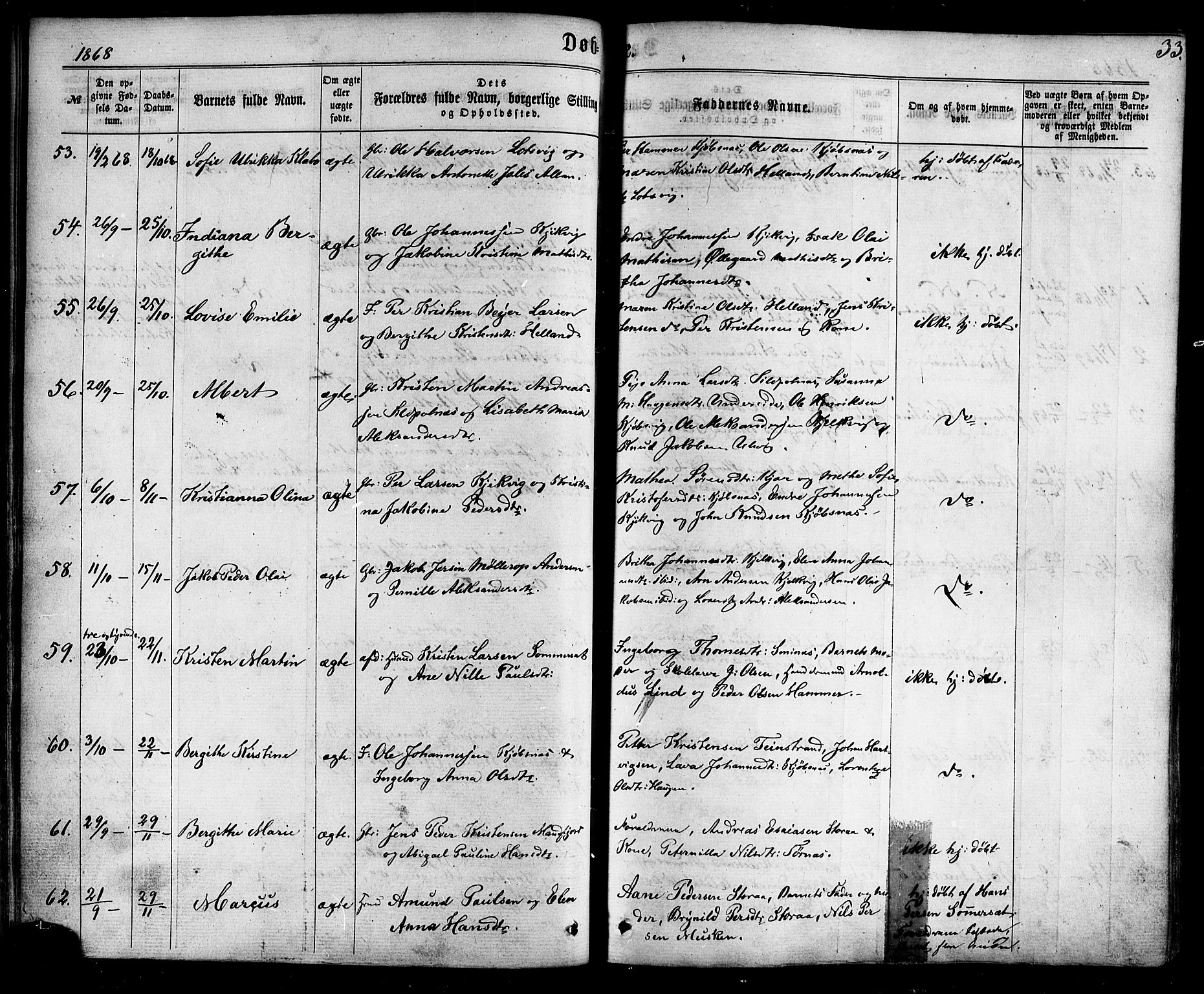 Ministerialprotokoller, klokkerbøker og fødselsregistre - Nordland, SAT/A-1459/861/L0867: Parish register (official) no. 861A02, 1864-1878, p. 33