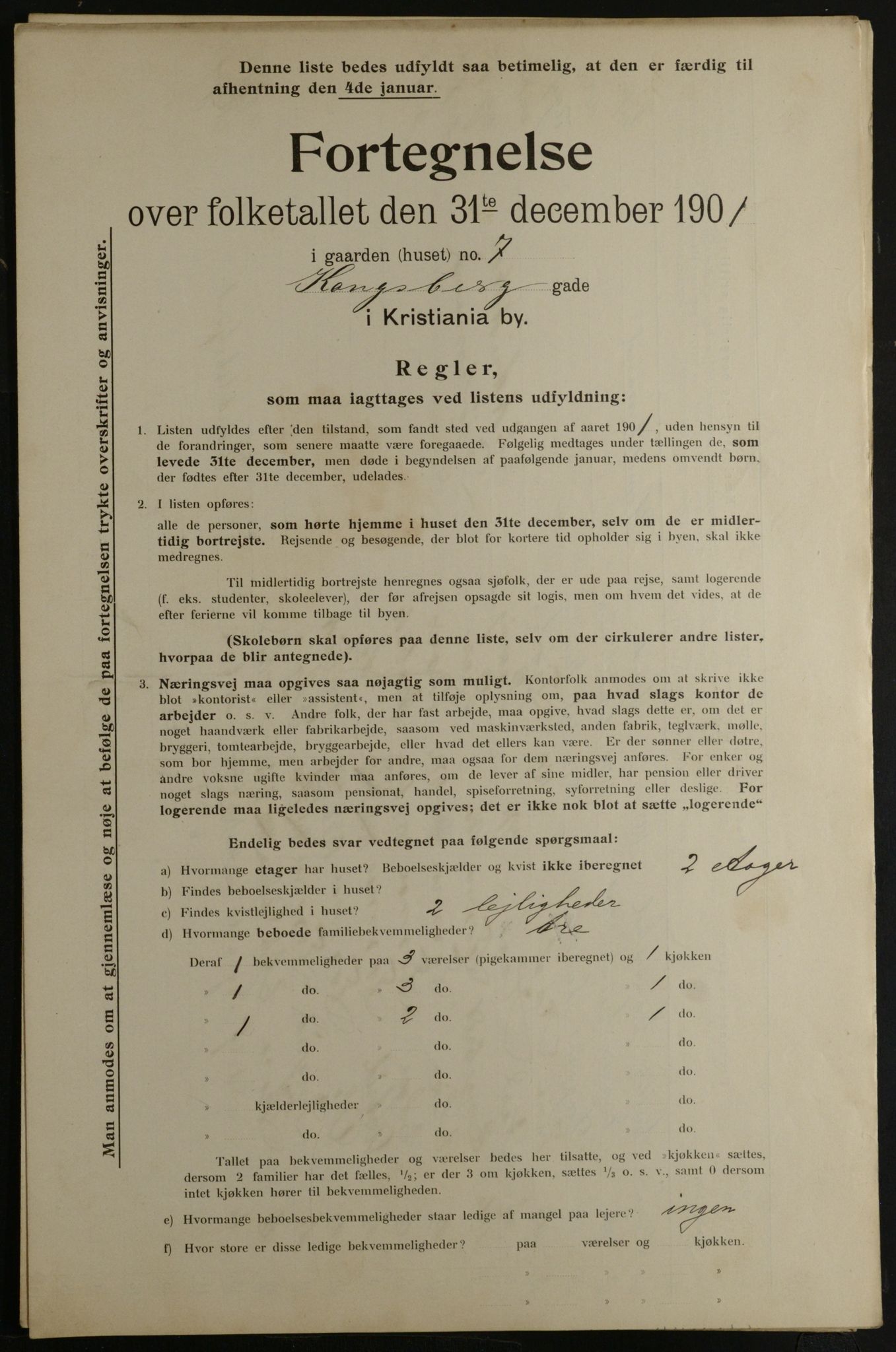 OBA, Municipal Census 1901 for Kristiania, 1901, p. 8199
