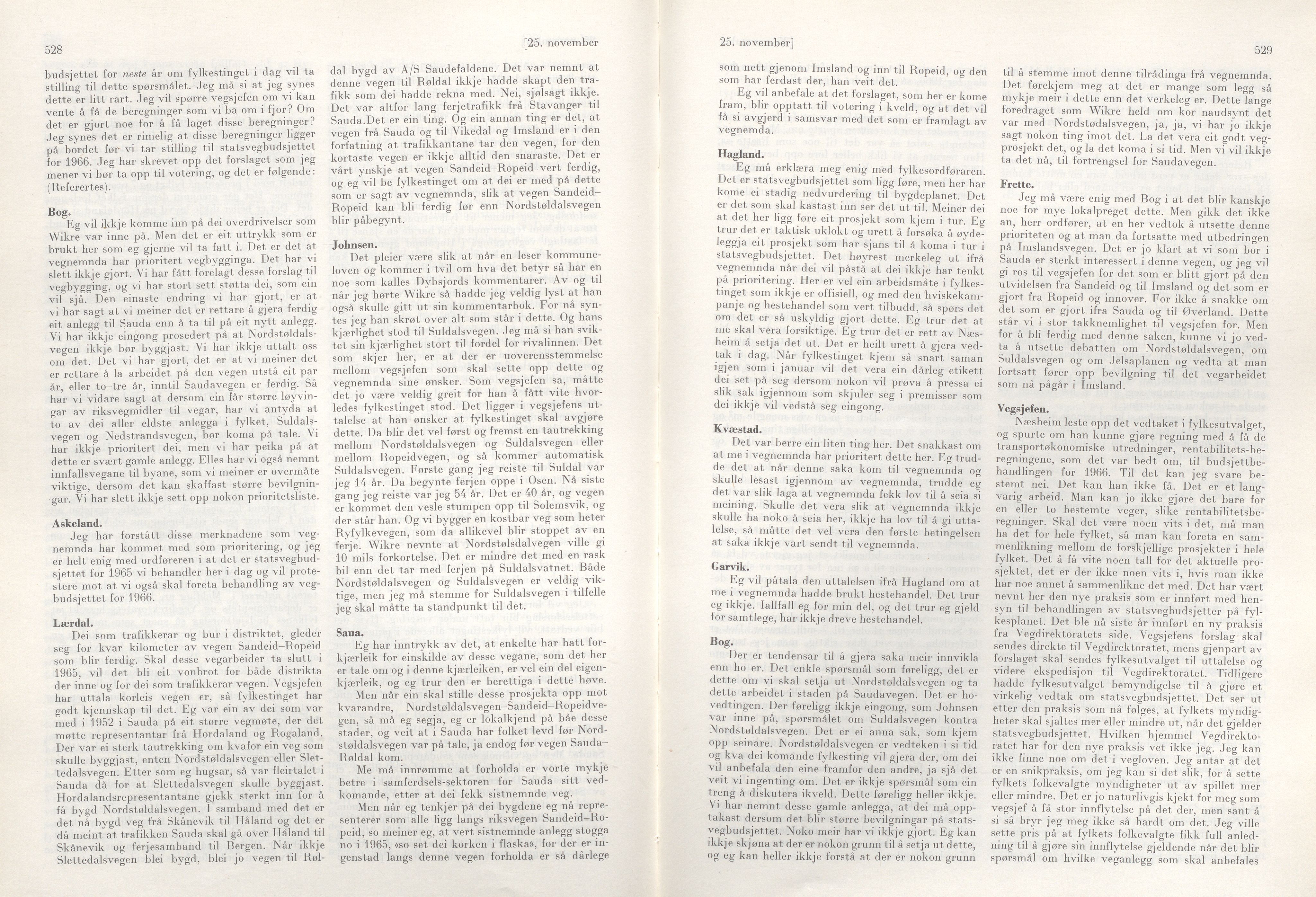 Rogaland fylkeskommune - Fylkesrådmannen , IKAR/A-900/A/Aa/Aaa/L0084: Møtebok , 1964, p. 528-529