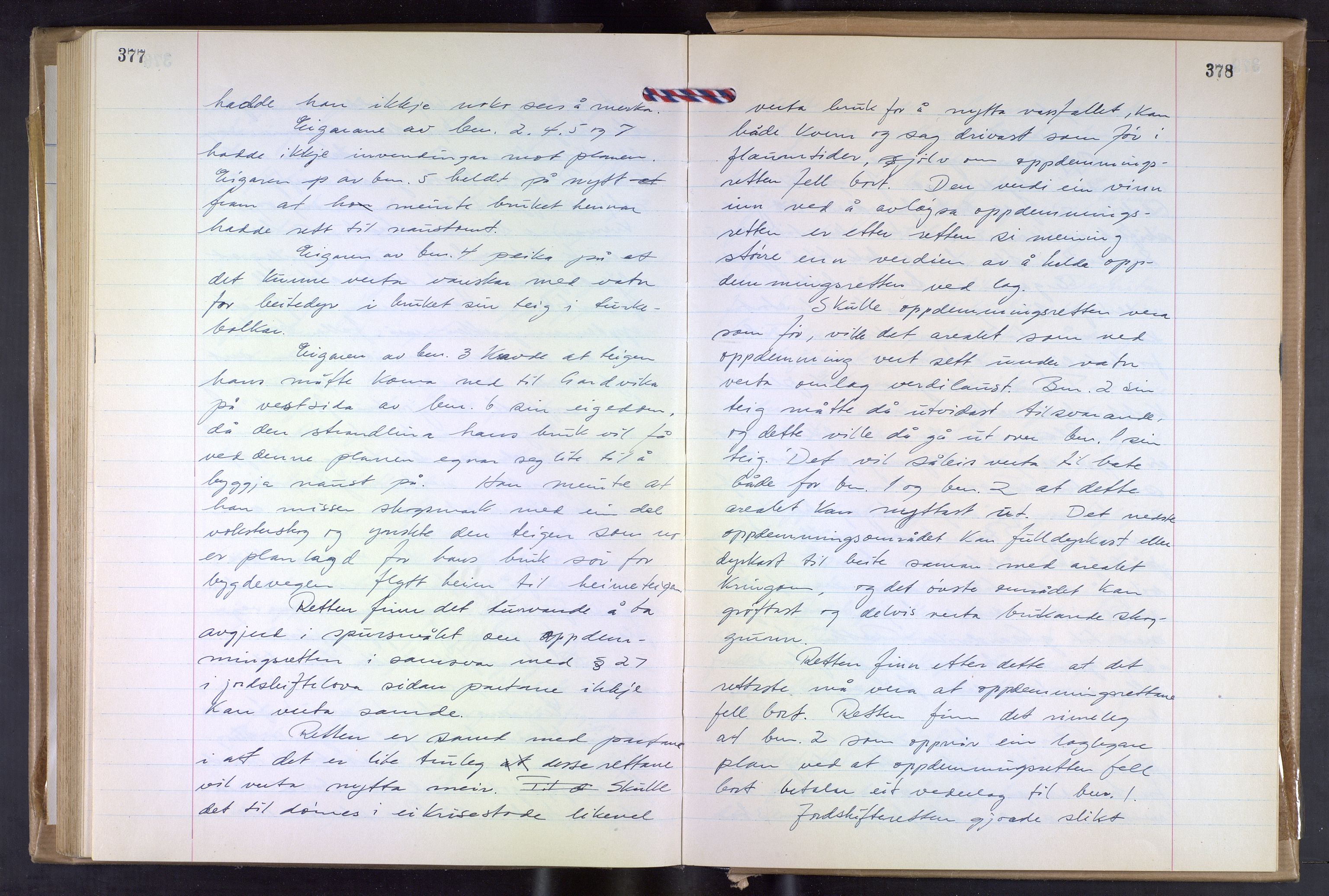 Hordaland jordskiftedøme - VII Indre Sunnhordland jordskiftedistrikt, AV/SAB-A-7401/A/Aa/L0031: Forhandlingsprotokoll, 1960-1967, p. 377-378