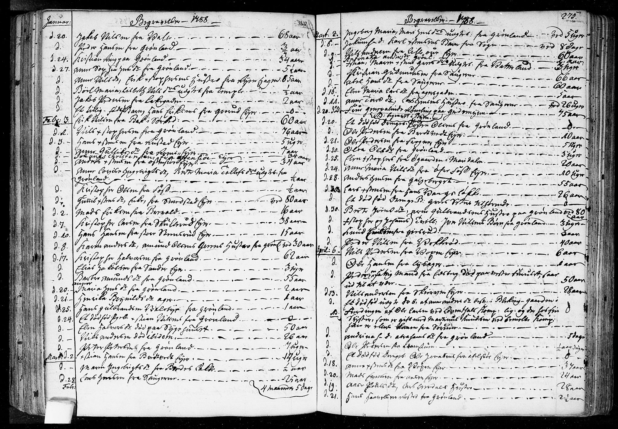 Aker prestekontor kirkebøker, SAO/A-10861/F/L0010: Parish register (official) no. 10, 1786-1809, p. 275