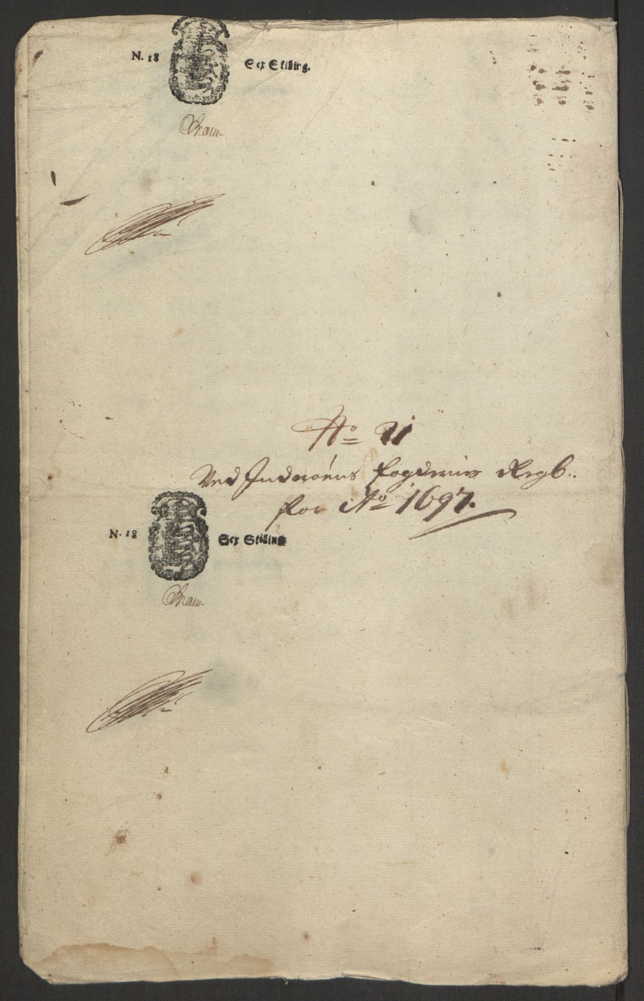 Rentekammeret inntil 1814, Reviderte regnskaper, Fogderegnskap, AV/RA-EA-4092/R63/L4309: Fogderegnskap Inderøy, 1695-1697, p. 582