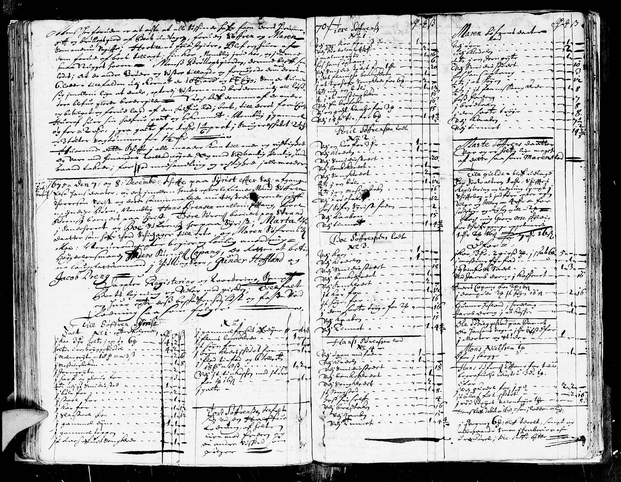 Larvik sorenskriveri, AV/SAKO-A-83/H/Hd/Hda/L0001: Skifteprotokoll, 1666-1677, p. 69b-70a
