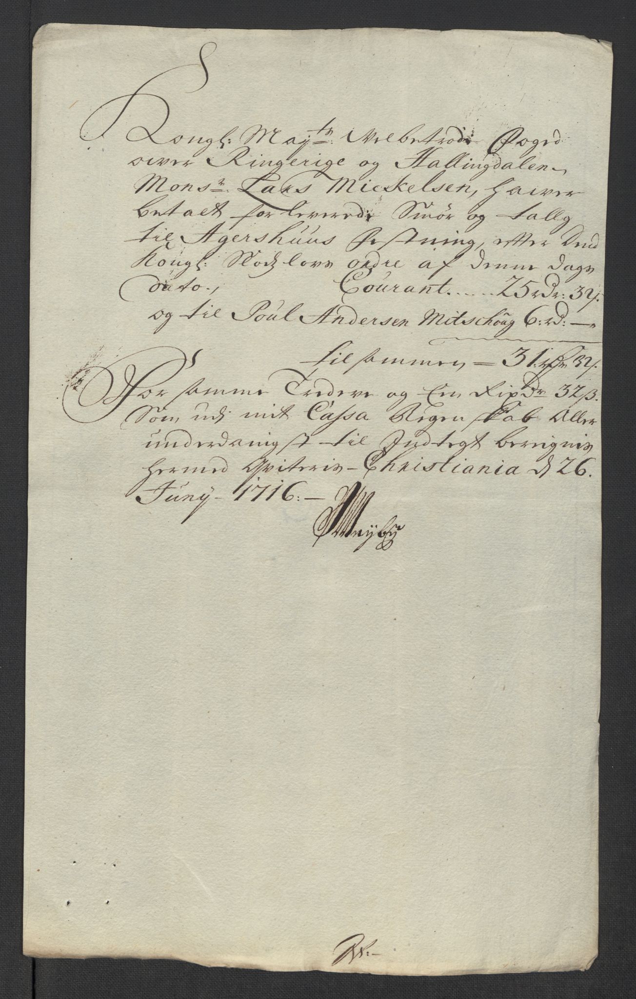 Rentekammeret inntil 1814, Reviderte regnskaper, Fogderegnskap, AV/RA-EA-4092/R23/L1474: Fogderegnskap Ringerike og Hallingdal, 1716, p. 217