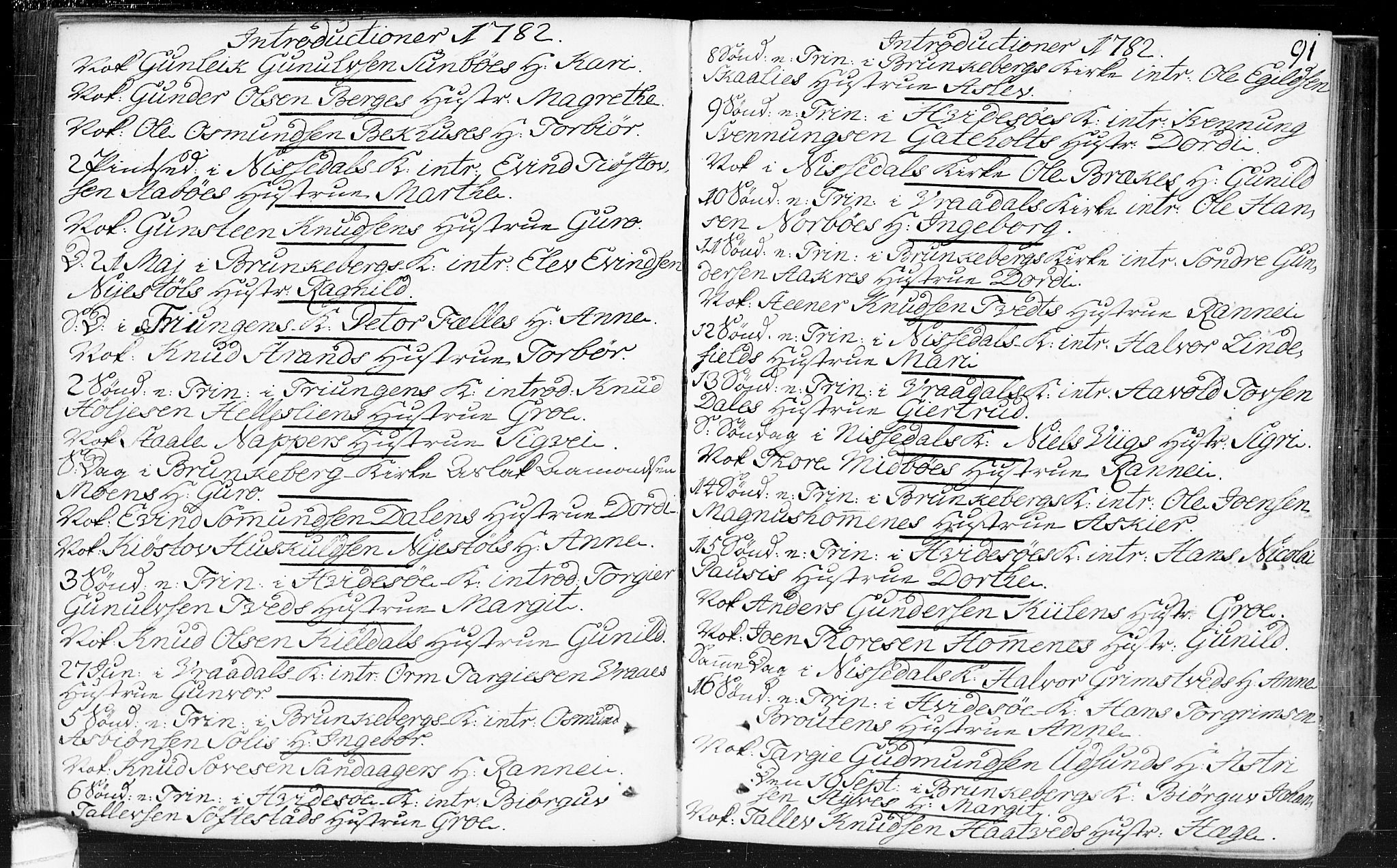 Kviteseid kirkebøker, SAKO/A-276/F/Fa/L0002: Parish register (official) no. I 2, 1773-1786, p. 91