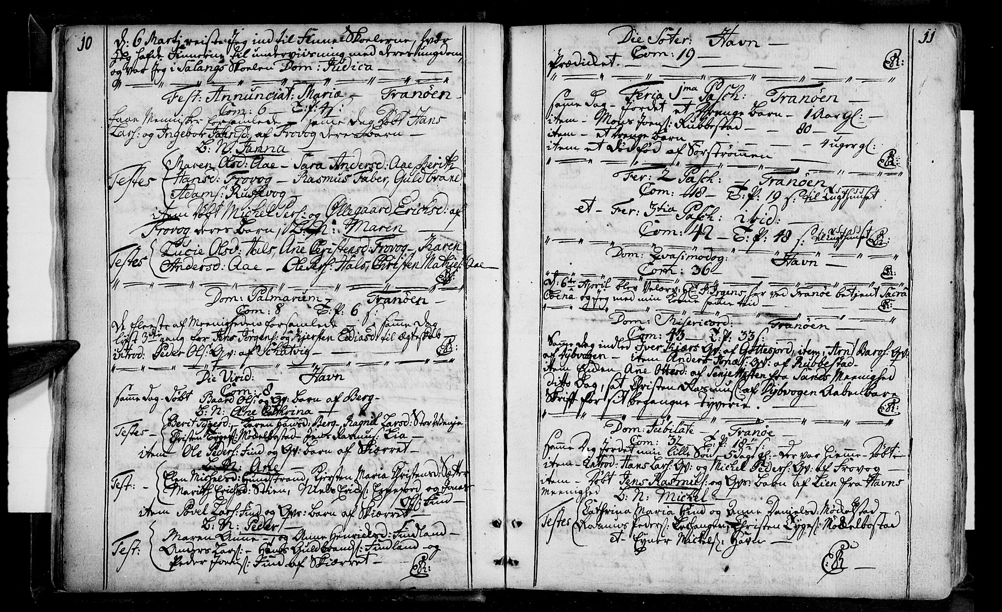 Tranøy sokneprestkontor, SATØ/S-1313/I/Ia/Iaa/L0001kirke: Parish register (official) no. 1, 1757-1773, p. 10-11