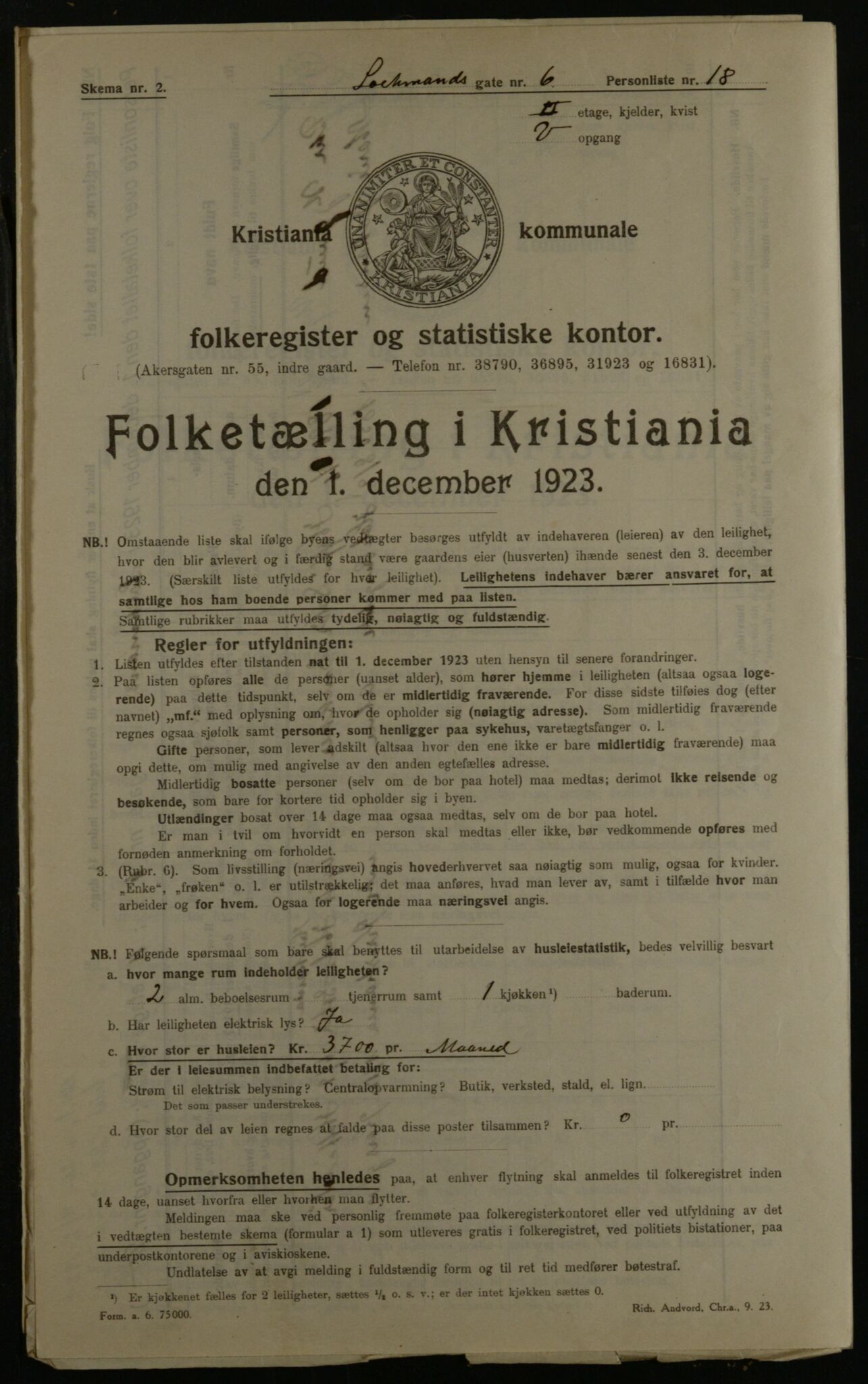 OBA, Municipal Census 1923 for Kristiania, 1923, p. 64862