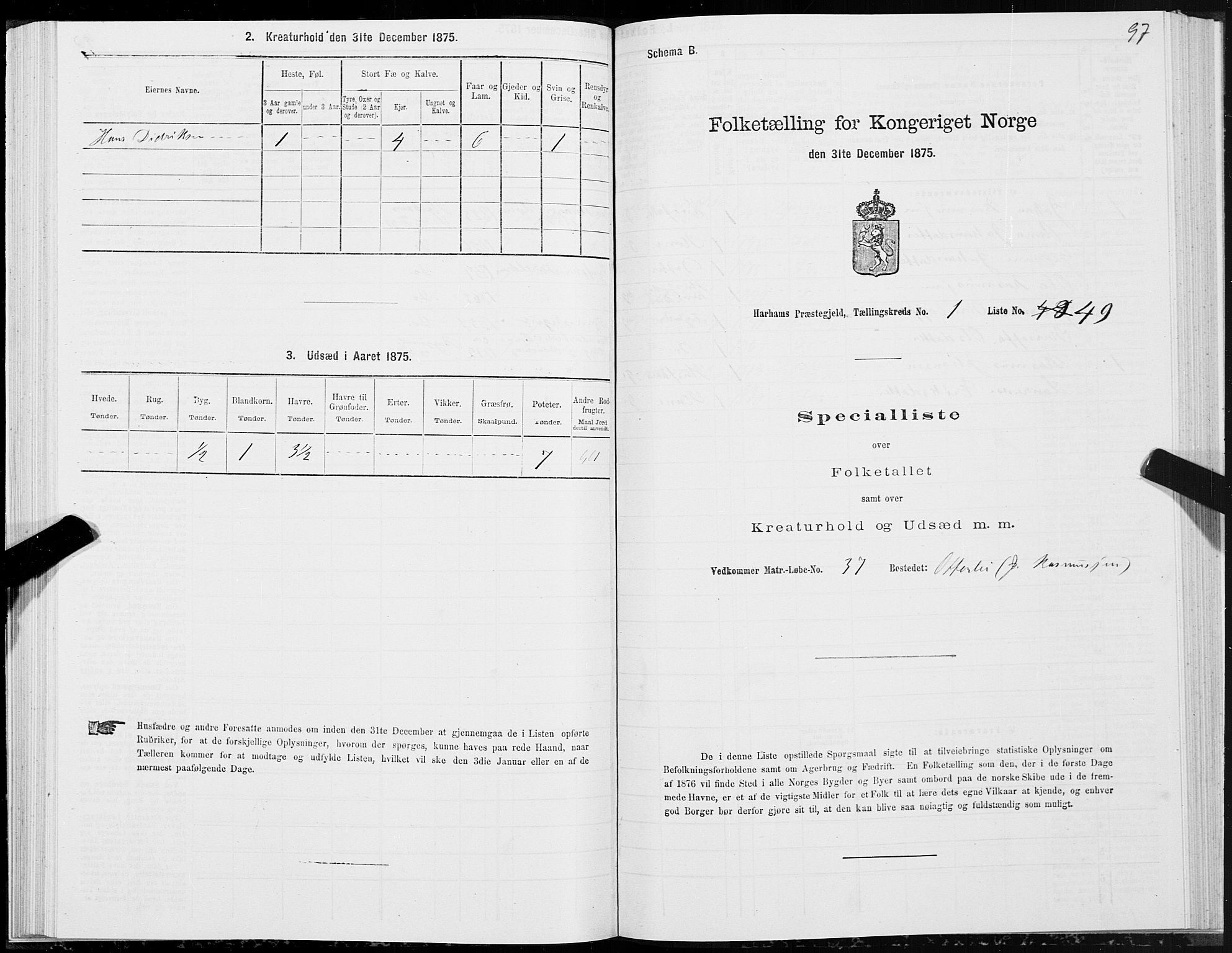 SAT, 1875 census for 1534P Haram, 1875, p. 1097