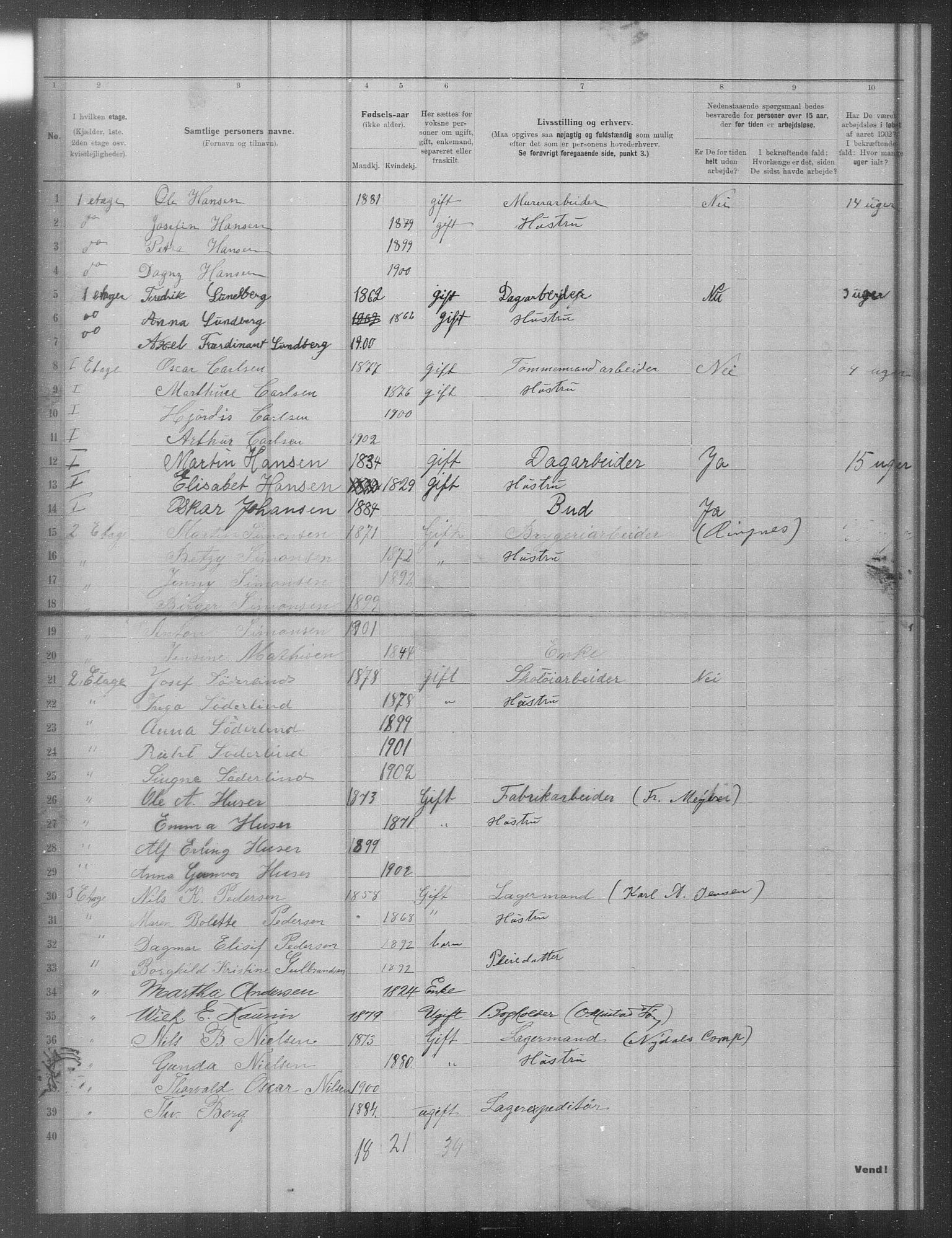 OBA, Municipal Census 1902 for Kristiania, 1902, p. 17536