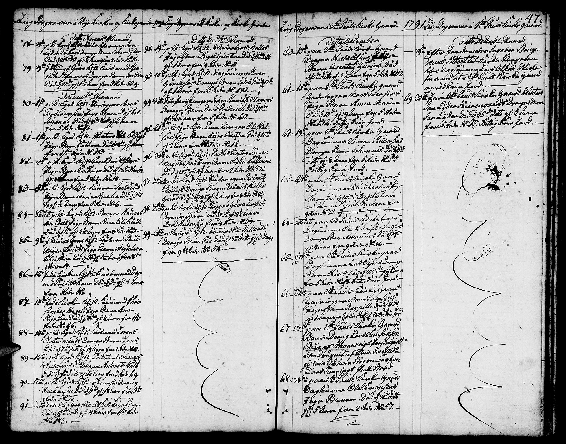 Nykirken Sokneprestembete, AV/SAB-A-77101/H/Hab/L0002: Parish register (copy) no. A 3, 1775-1820, p. 47