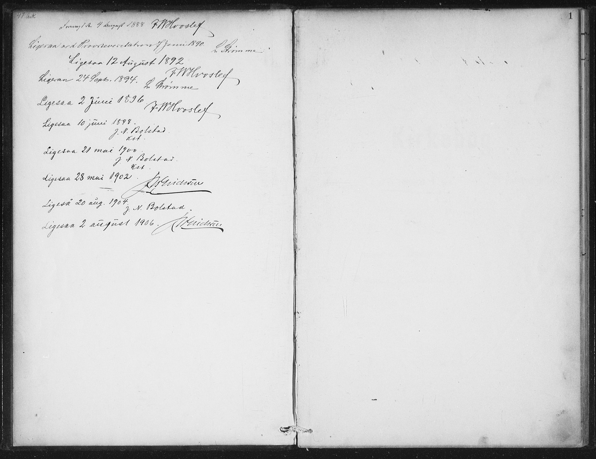 Gloppen sokneprestembete, SAB/A-80101/H/Haa/Haae/L0001: Parish register (official) no. E  1, 1885-1904, p. 1