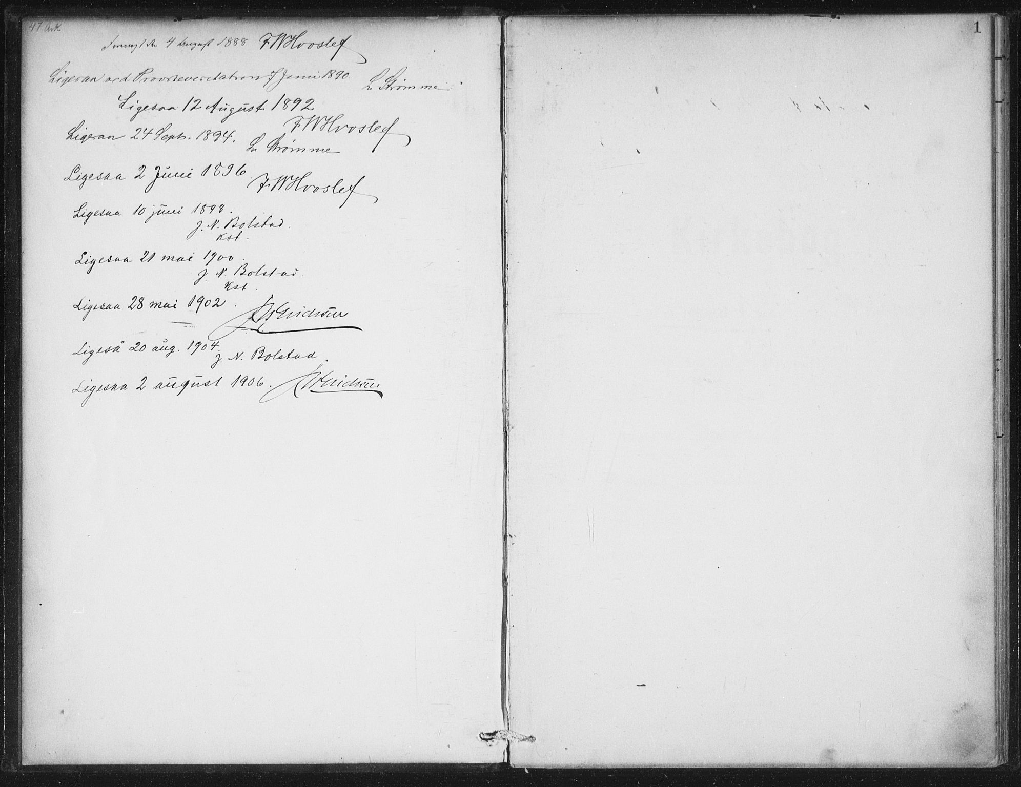 Gloppen sokneprestembete, AV/SAB-A-80101/H/Haa/Haae/L0001: Parish register (official) no. E  1, 1885-1904, p. 1