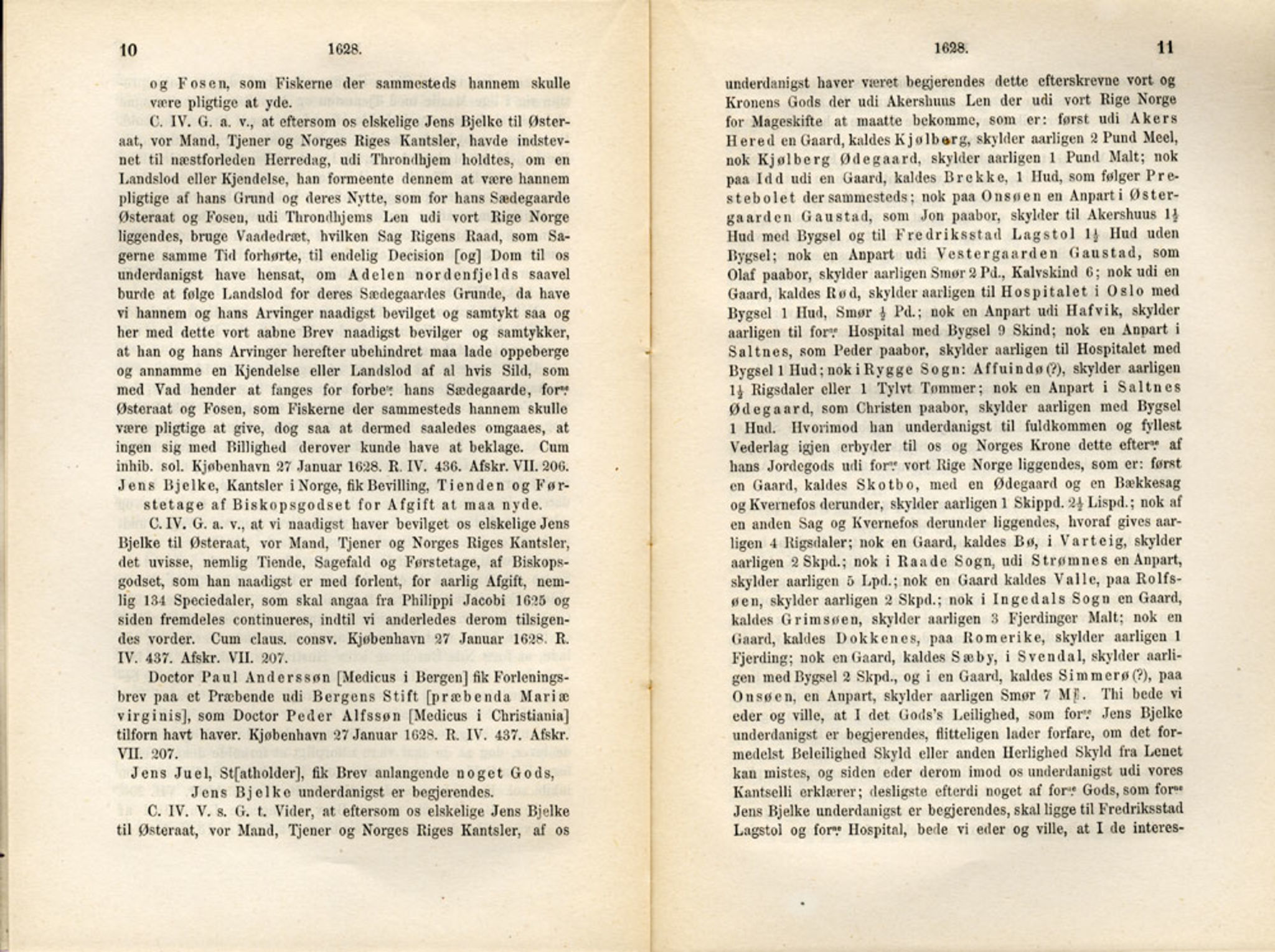 Publikasjoner utgitt av Det Norske Historiske Kildeskriftfond, PUBL/-/-/-: Norske Rigs-Registranter, bind 6, 1628-1634, p. 10-11