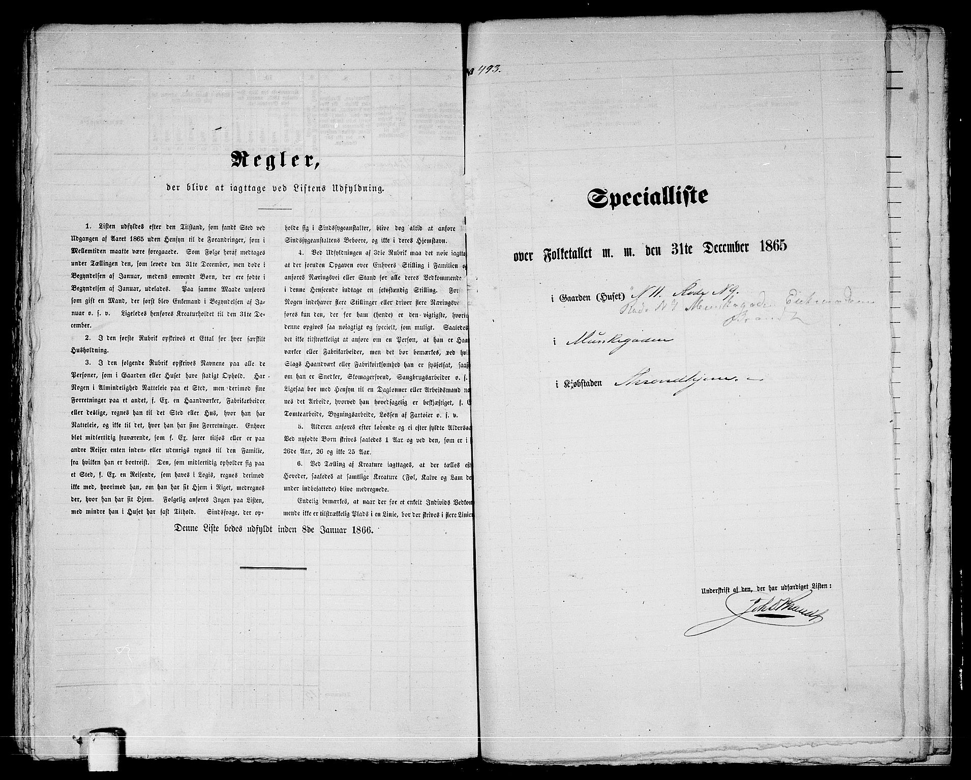 RA, 1865 census for Trondheim, 1865, p. 1030