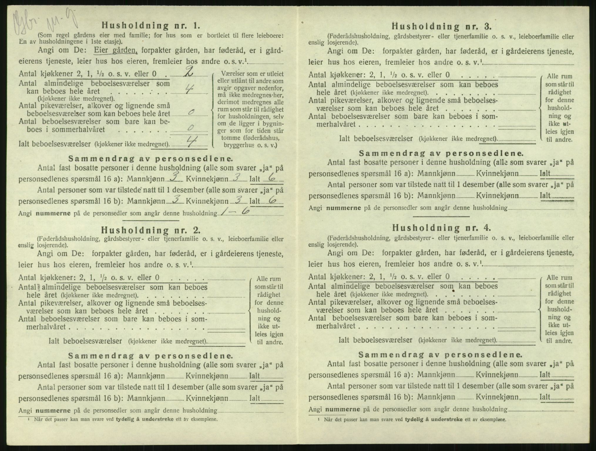 SAT, 1920 census for Borgund, 1920, p. 1471