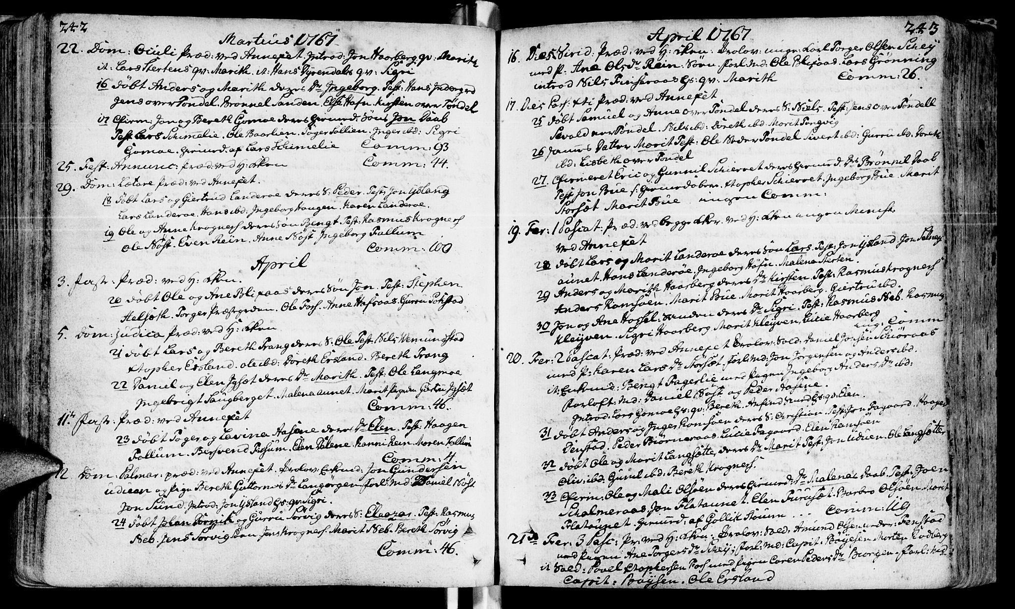 Ministerialprotokoller, klokkerbøker og fødselsregistre - Sør-Trøndelag, SAT/A-1456/646/L0605: Parish register (official) no. 646A03, 1751-1790, p. 242-243