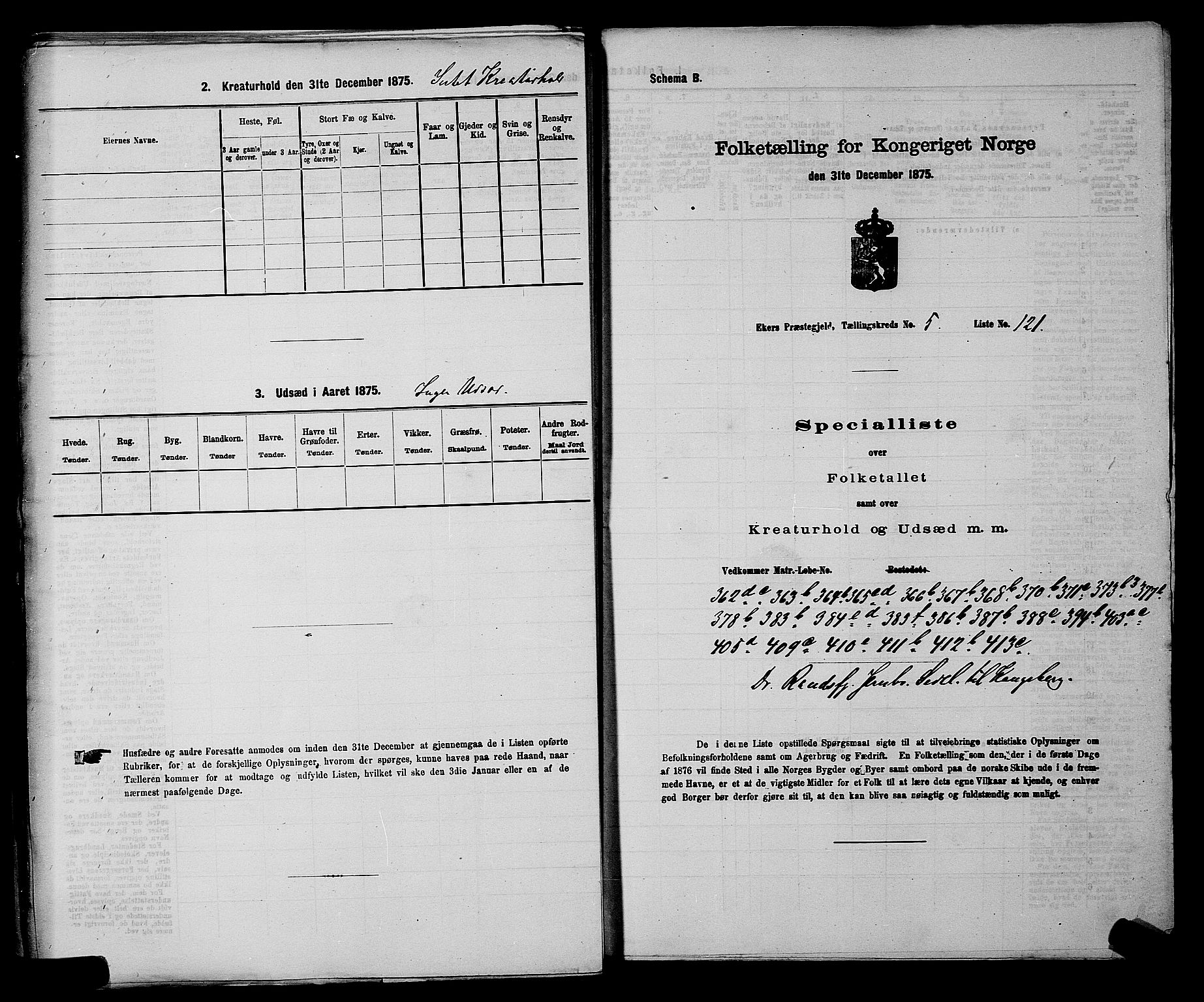 SAKO, 1875 census for 0624P Eiker, 1875, p. 1083