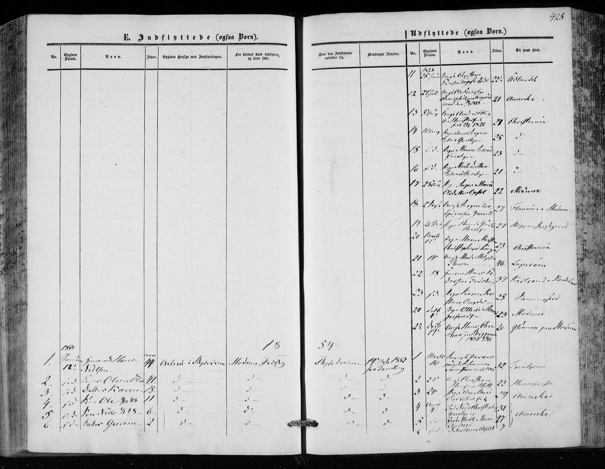 Hole kirkebøker, SAKO/A-228/F/Fa/L0006: Parish register (official) no. I 6, 1852-1872, p. 428