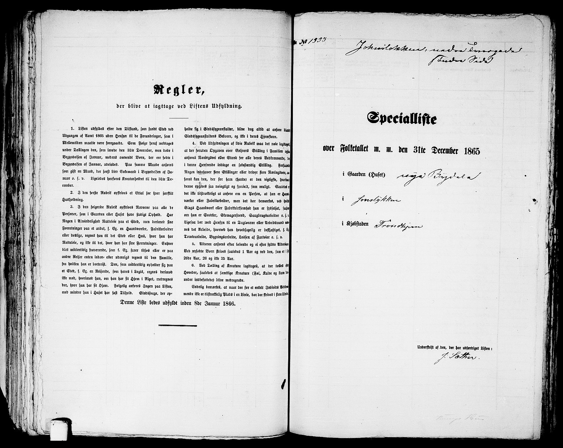 RA, 1865 census for Trondheim, 1865, p. 2765