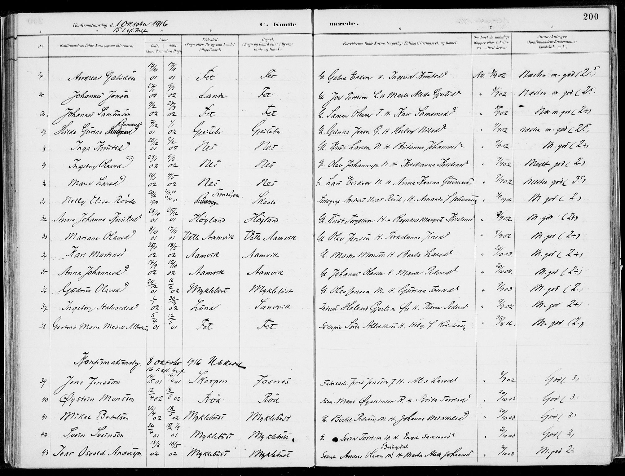 Kvinnherad sokneprestembete, SAB/A-76401/H/Haa: Parish register (official) no. B  1, 1887-1921, p. 200