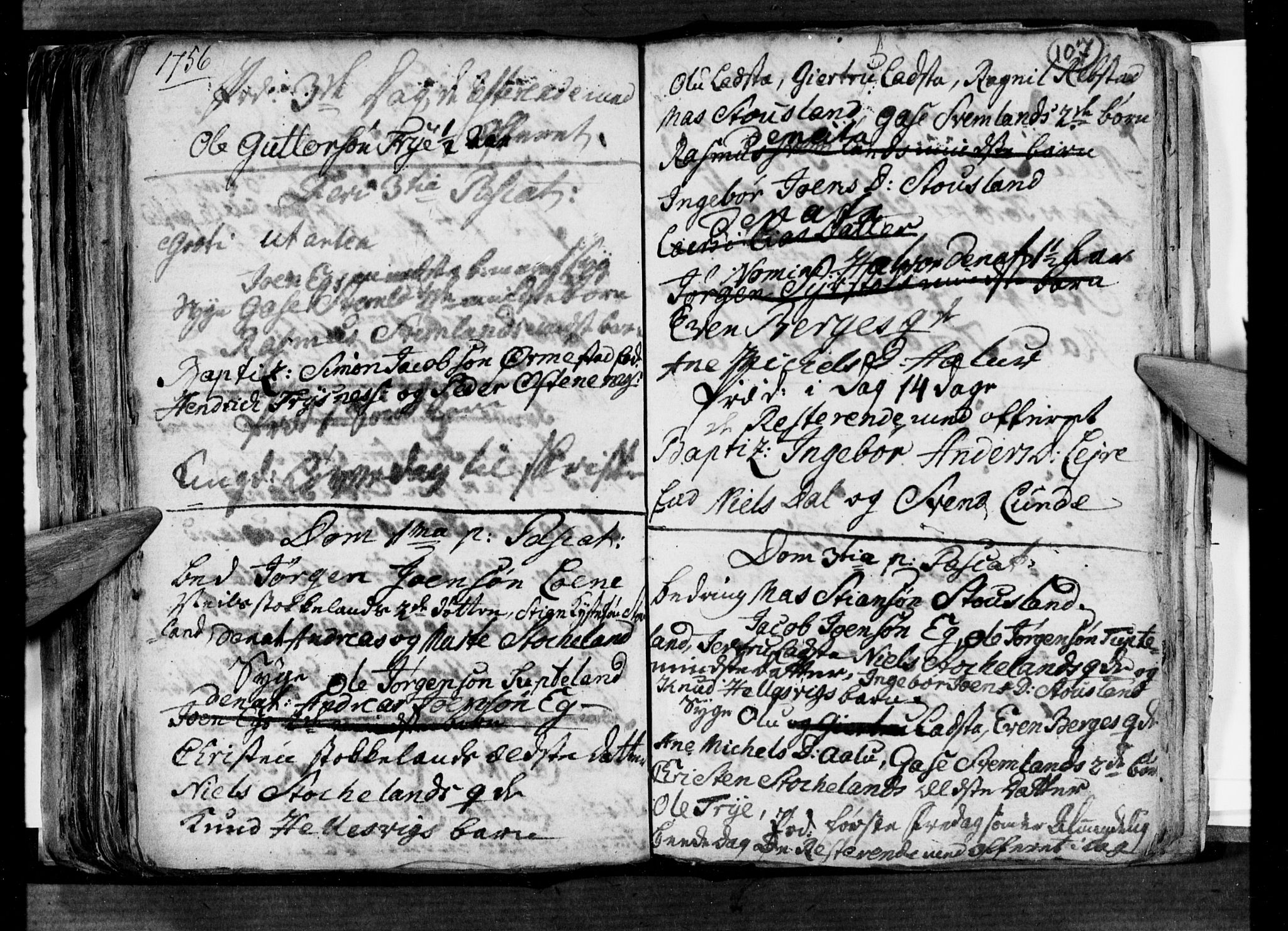 Søgne sokneprestkontor, AV/SAK-1111-0037/F/Fa/Fab/L0003: Parish register (official) no. A 3, 1751-1759, p. 107