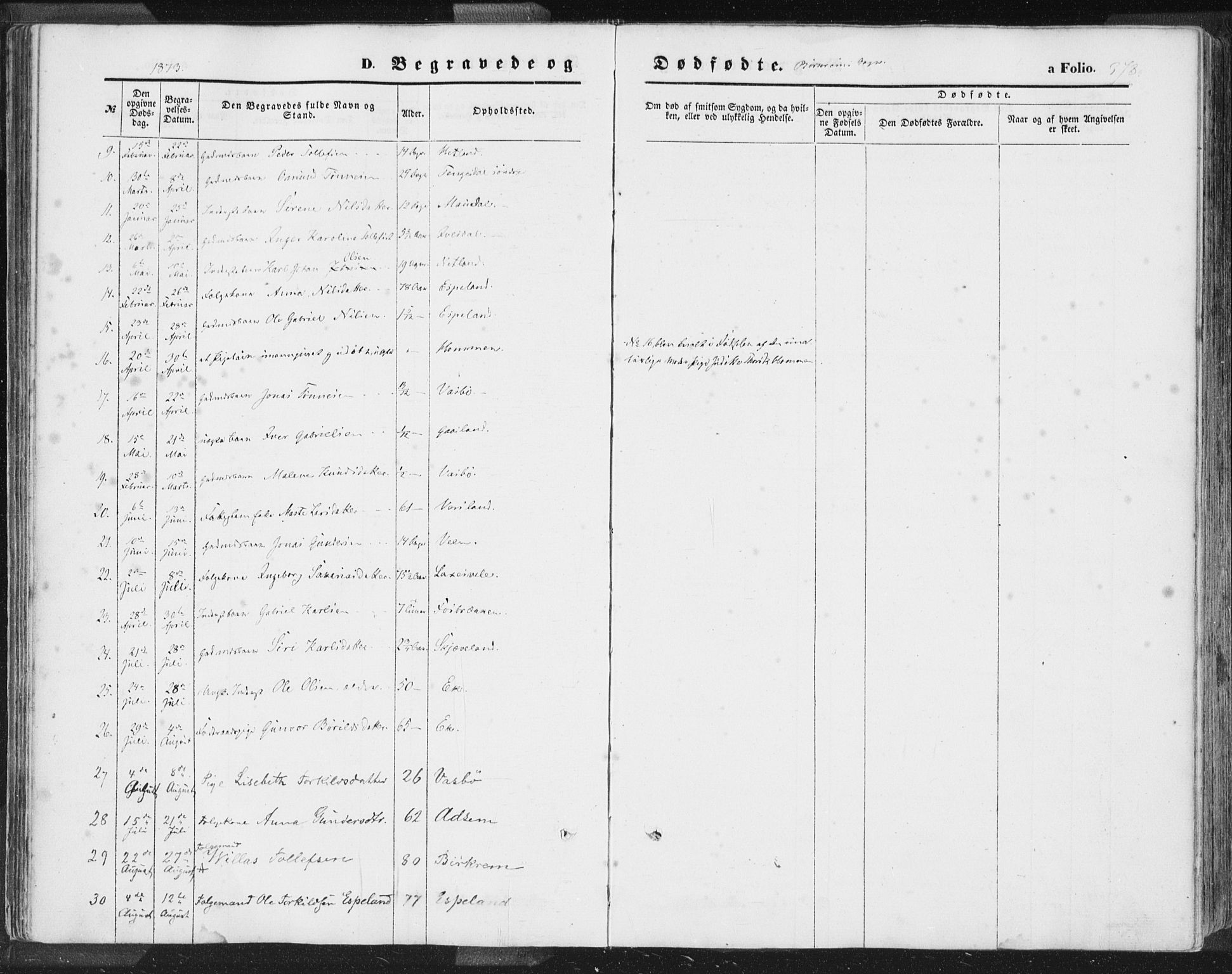 Helleland sokneprestkontor, AV/SAST-A-101810: Parish register (official) no. A 7.2, 1863-1886, p. 378