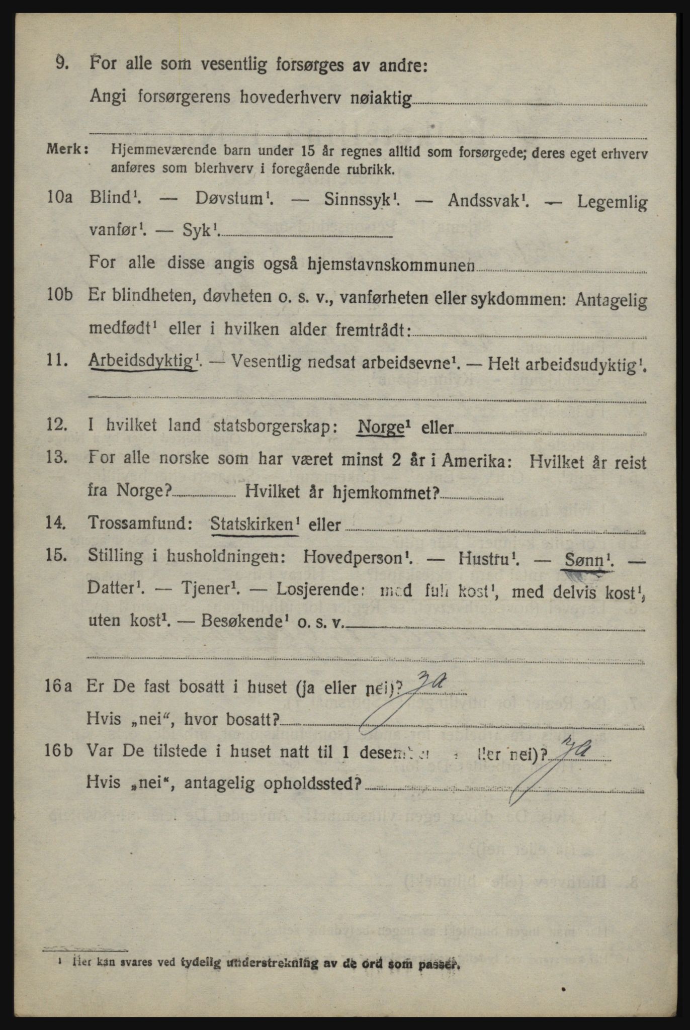 SAO, 1920 census for Rømskog, 1920, p. 227