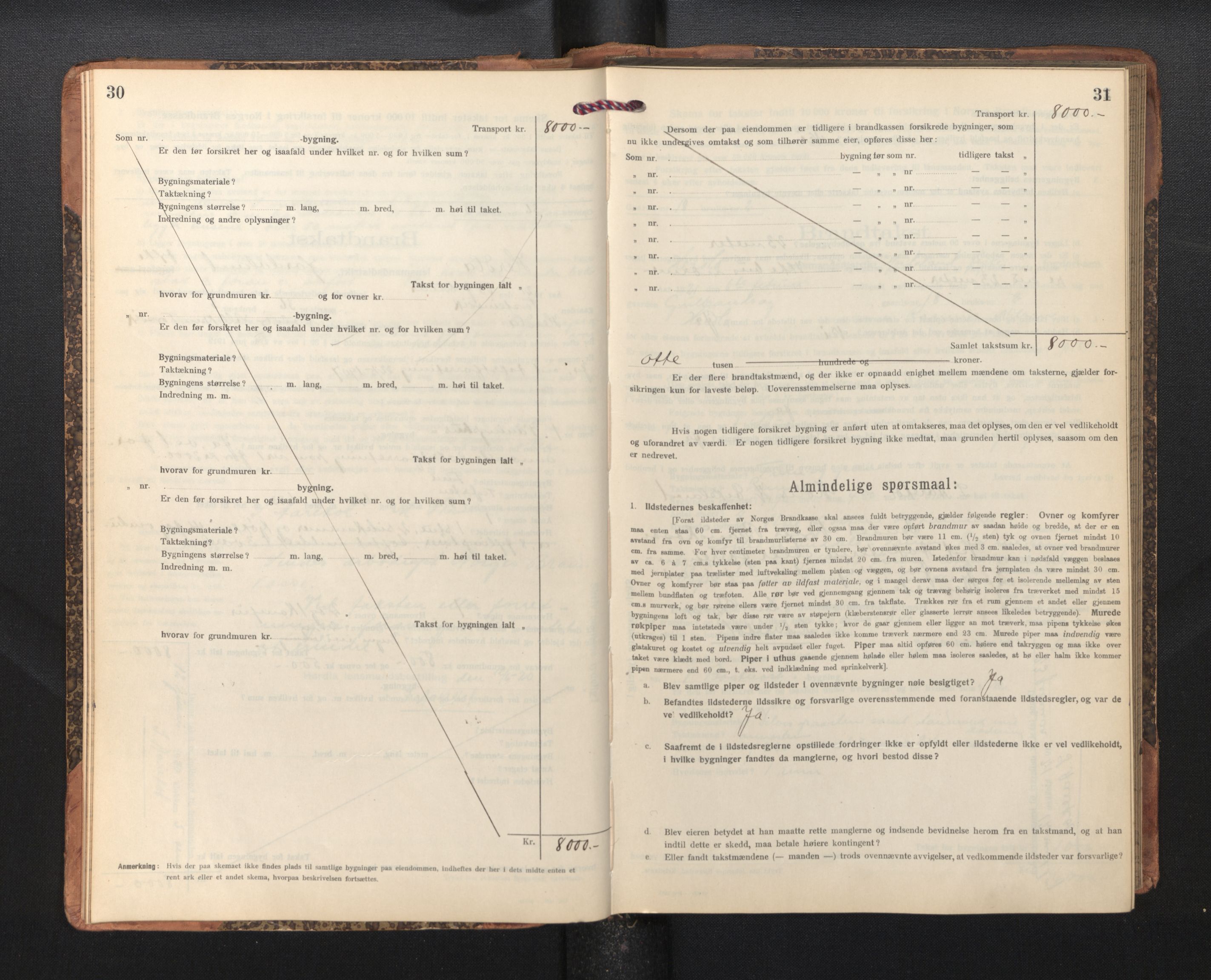 Lensmannen i Herdla, AV/SAB-A-32901/0012/L0004:  Branntakstprotokoll skjematakst, 1916-1954, p. 30-31