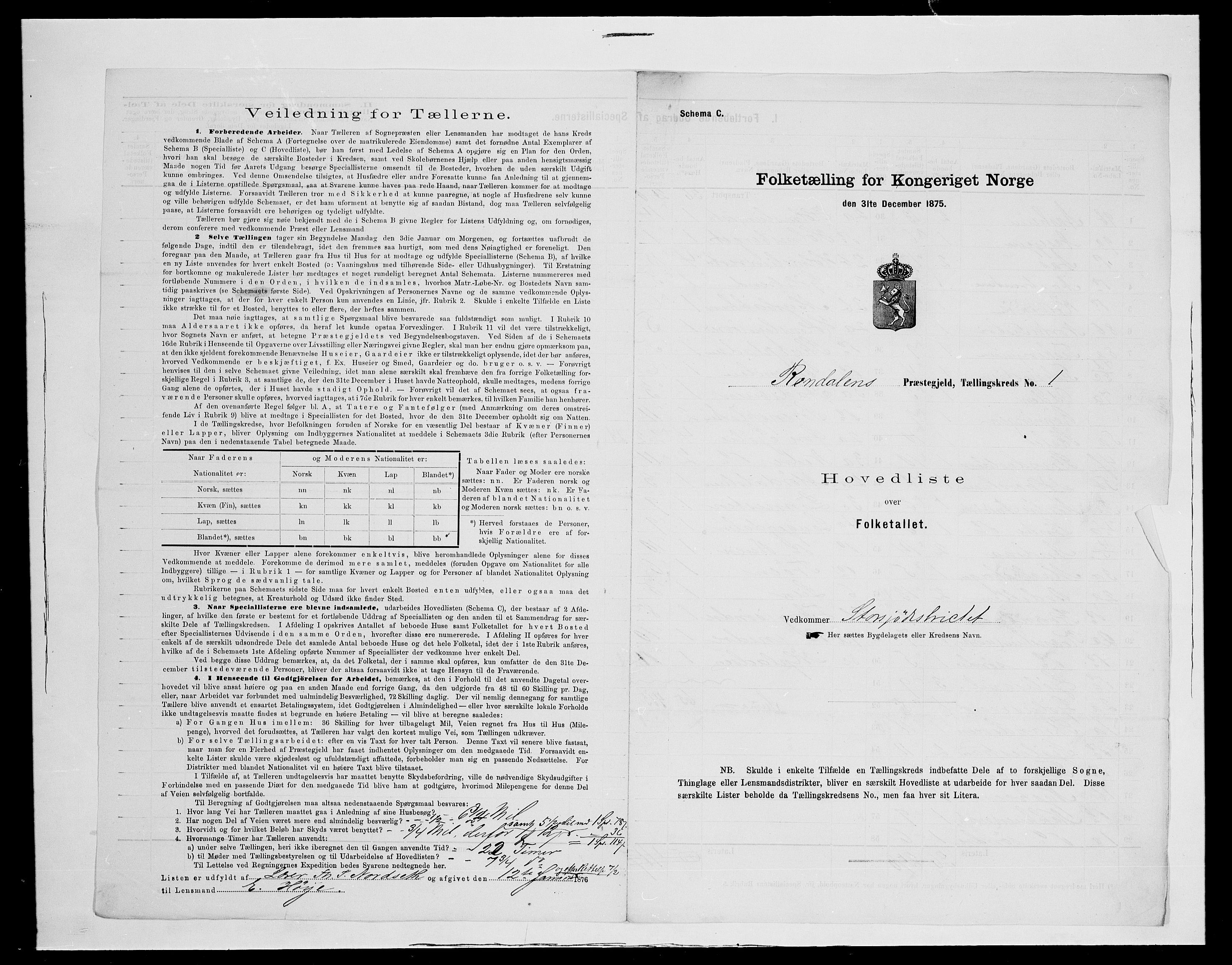 SAH, 1875 census for 0432P Rendalen, 1875, p. 24