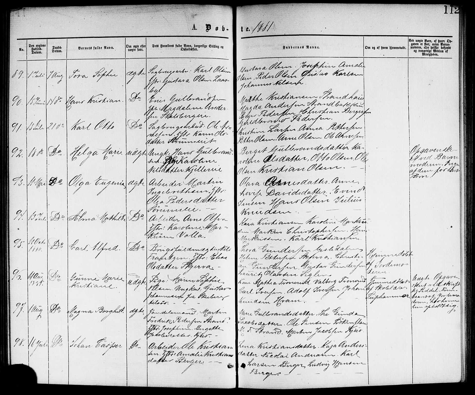 Skedsmo prestekontor Kirkebøker, AV/SAO-A-10033a/G/Ga/L0003: Parish register (copy) no. I 3, 1873-1882, p. 112