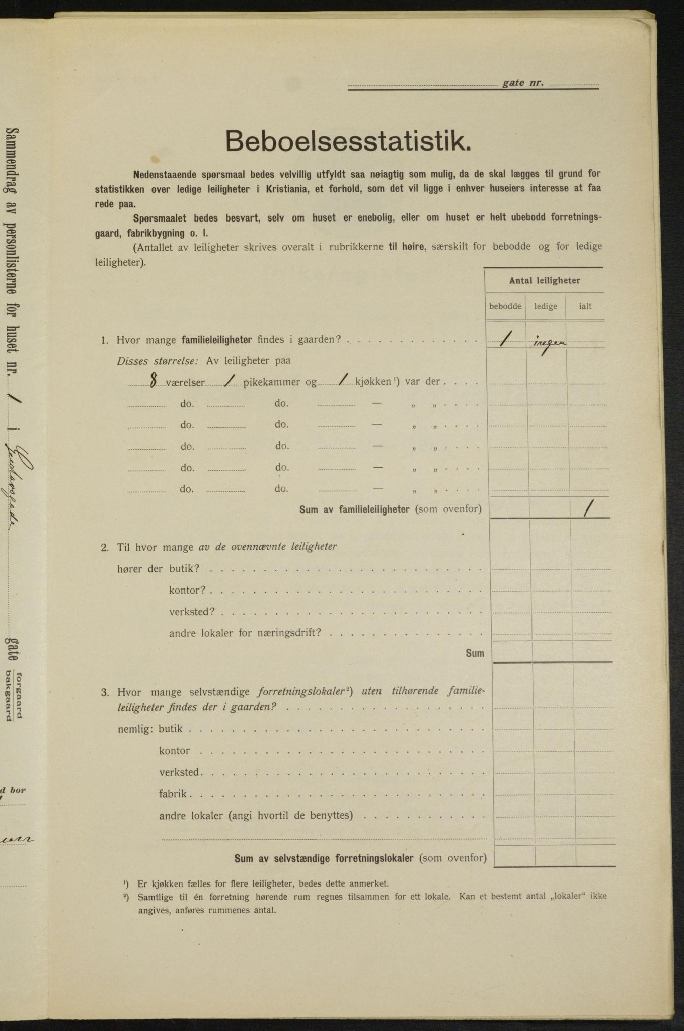 OBA, Municipal Census 1913 for Kristiania, 1913, p. 32500