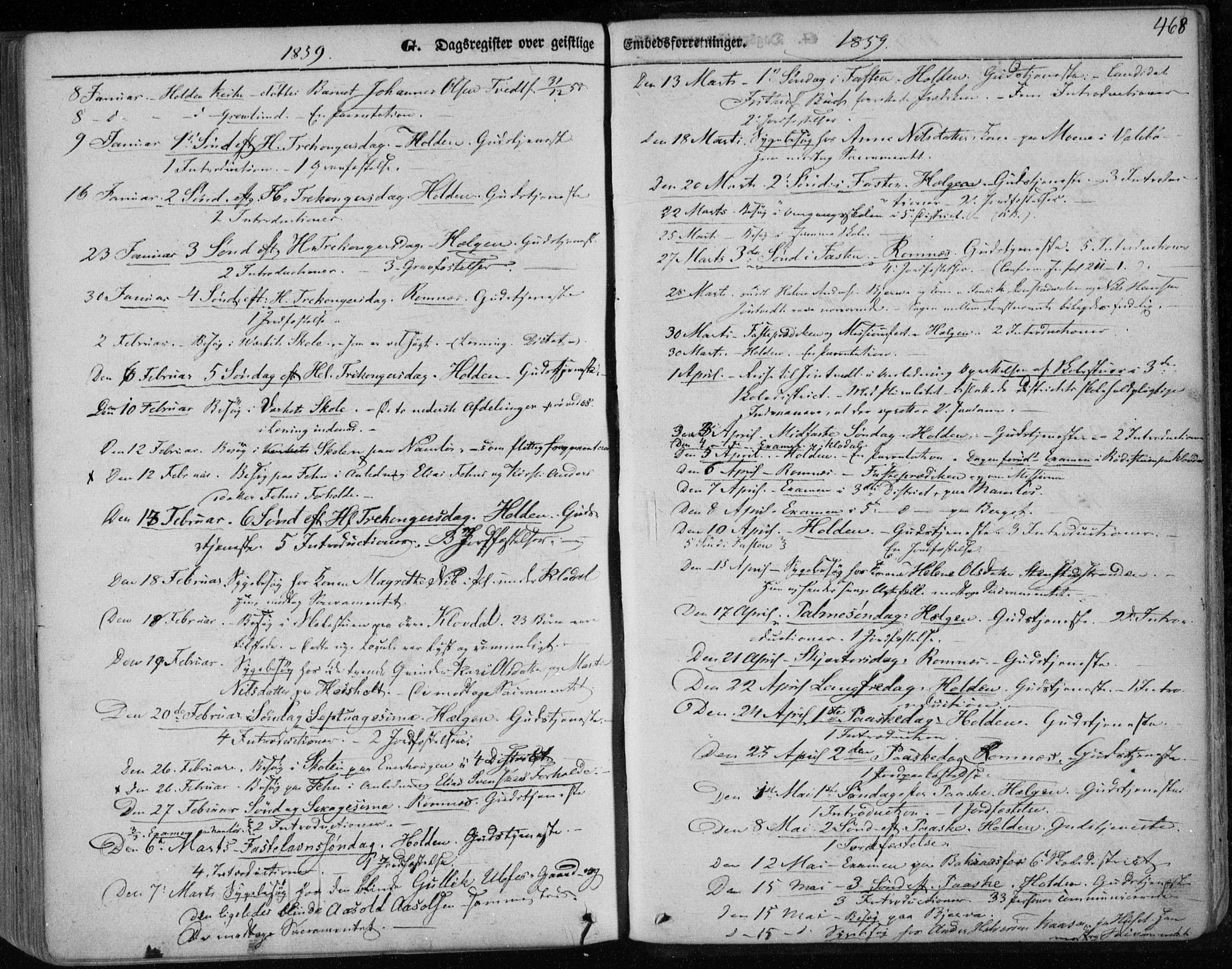 Holla kirkebøker, SAKO/A-272/F/Fa/L0005: Parish register (official) no. 5, 1849-1860, p. 468