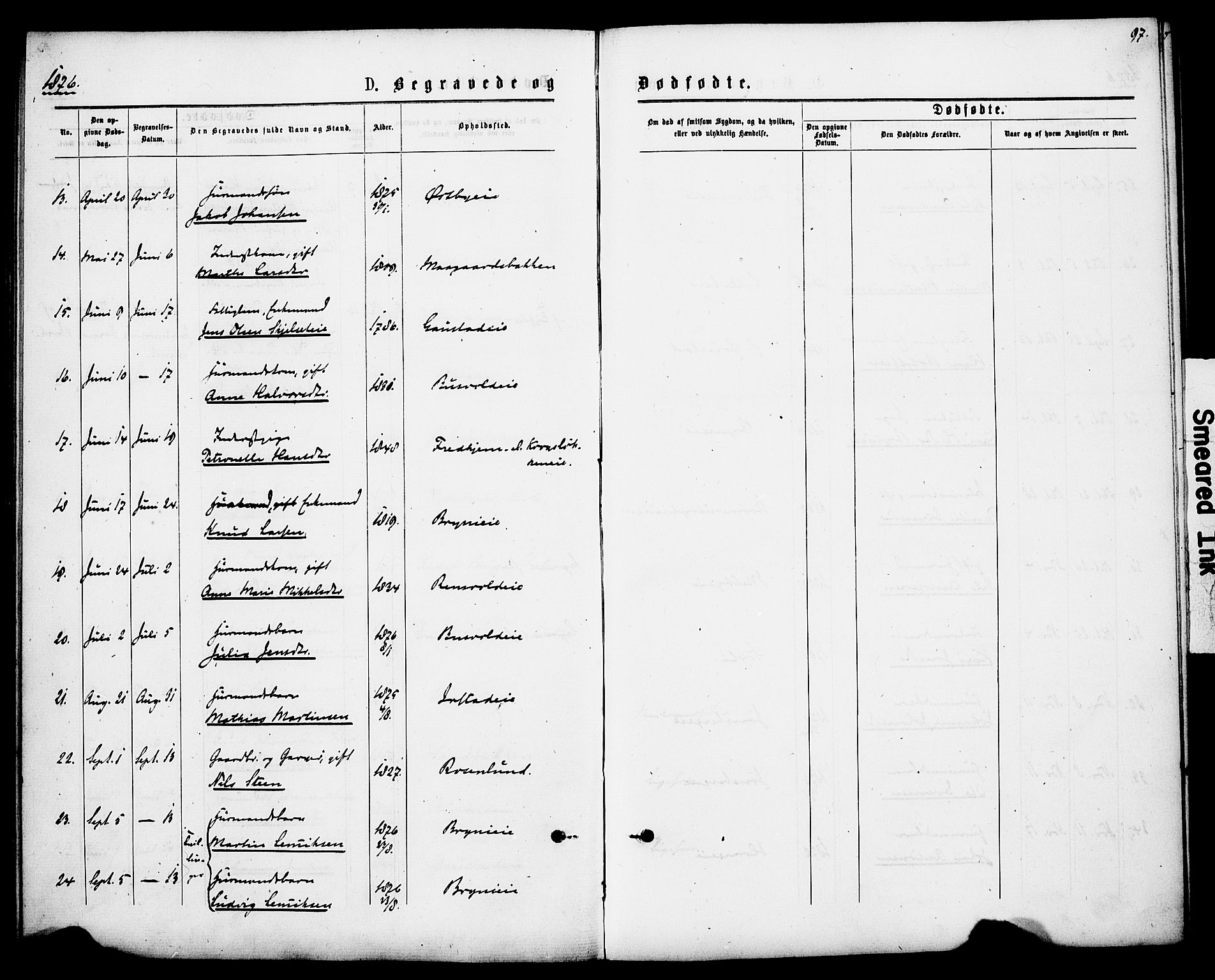 Romedal prestekontor, SAH/PREST-004/K/L0007: Parish register (official) no. 7, 1875-1879, p. 97