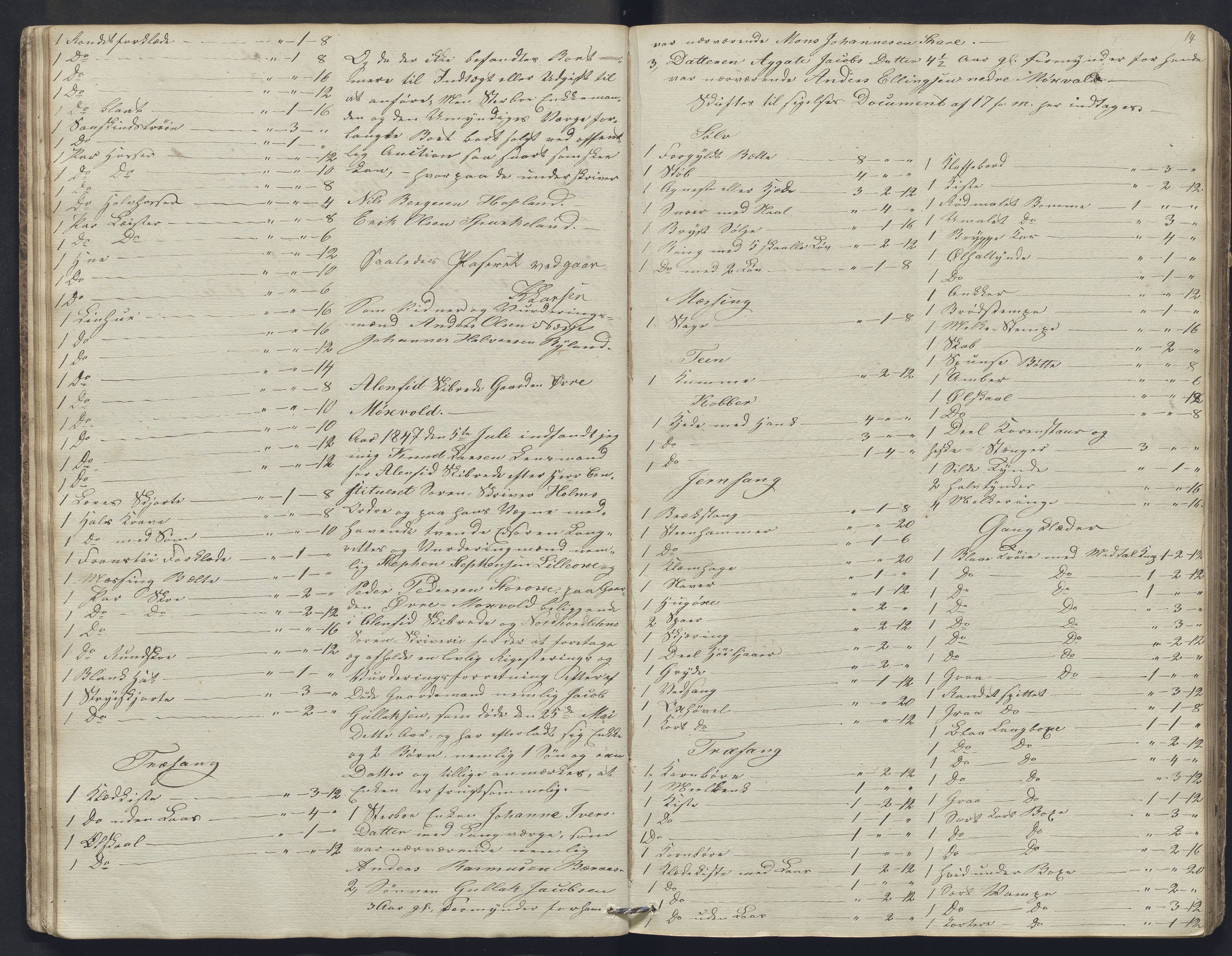 Nordhordland sorenskrivar, SAB/A-2901/1/H/Hb/L0003: Registreringsprotokollar, 1846-1852, p. 14