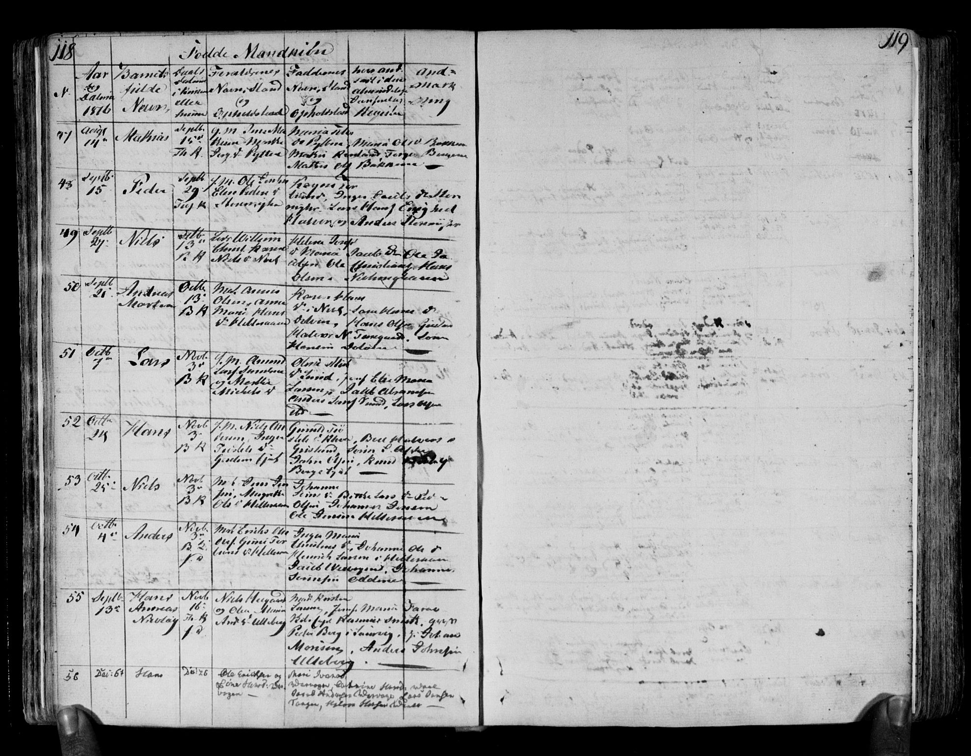 Brunlanes kirkebøker, AV/SAKO-A-342/F/Fa/L0002: Parish register (official) no. I 2, 1802-1834, p. 118-119