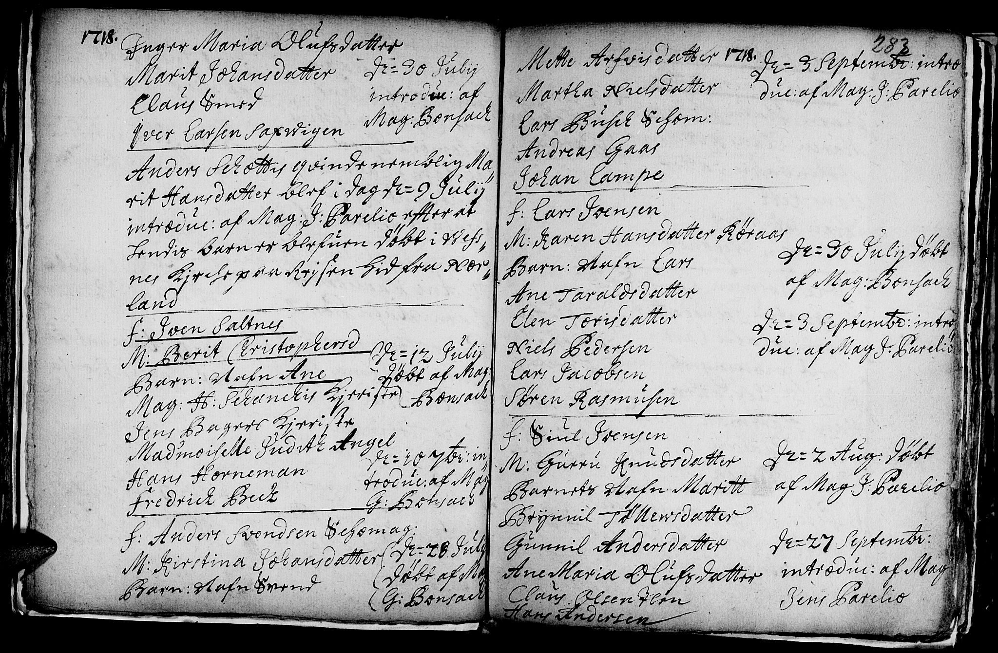 Ministerialprotokoller, klokkerbøker og fødselsregistre - Sør-Trøndelag, AV/SAT-A-1456/601/L0035: Parish register (official) no. 601A03, 1713-1728, p. 283