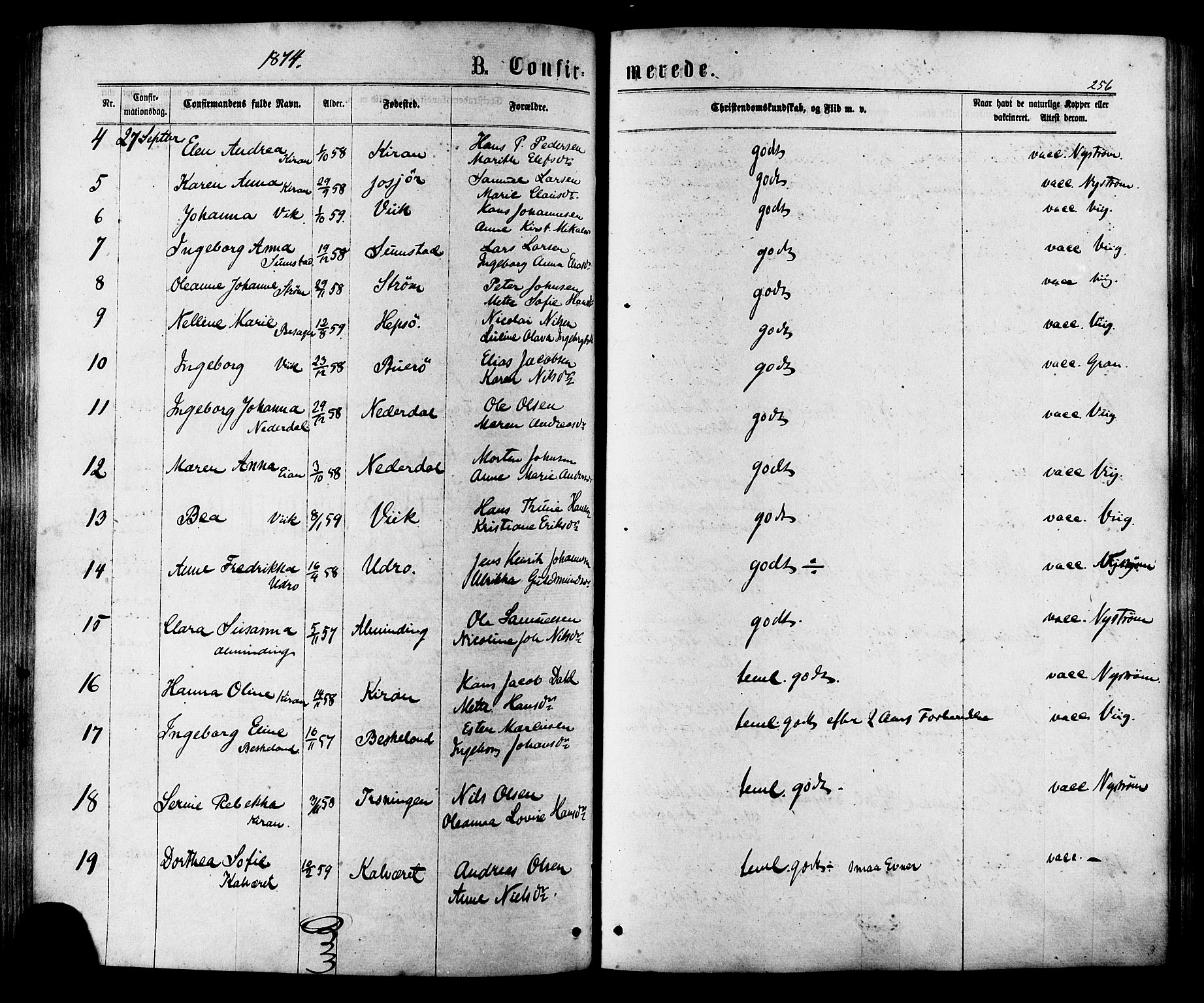 Ministerialprotokoller, klokkerbøker og fødselsregistre - Sør-Trøndelag, SAT/A-1456/657/L0706: Parish register (official) no. 657A07, 1867-1878, p. 256