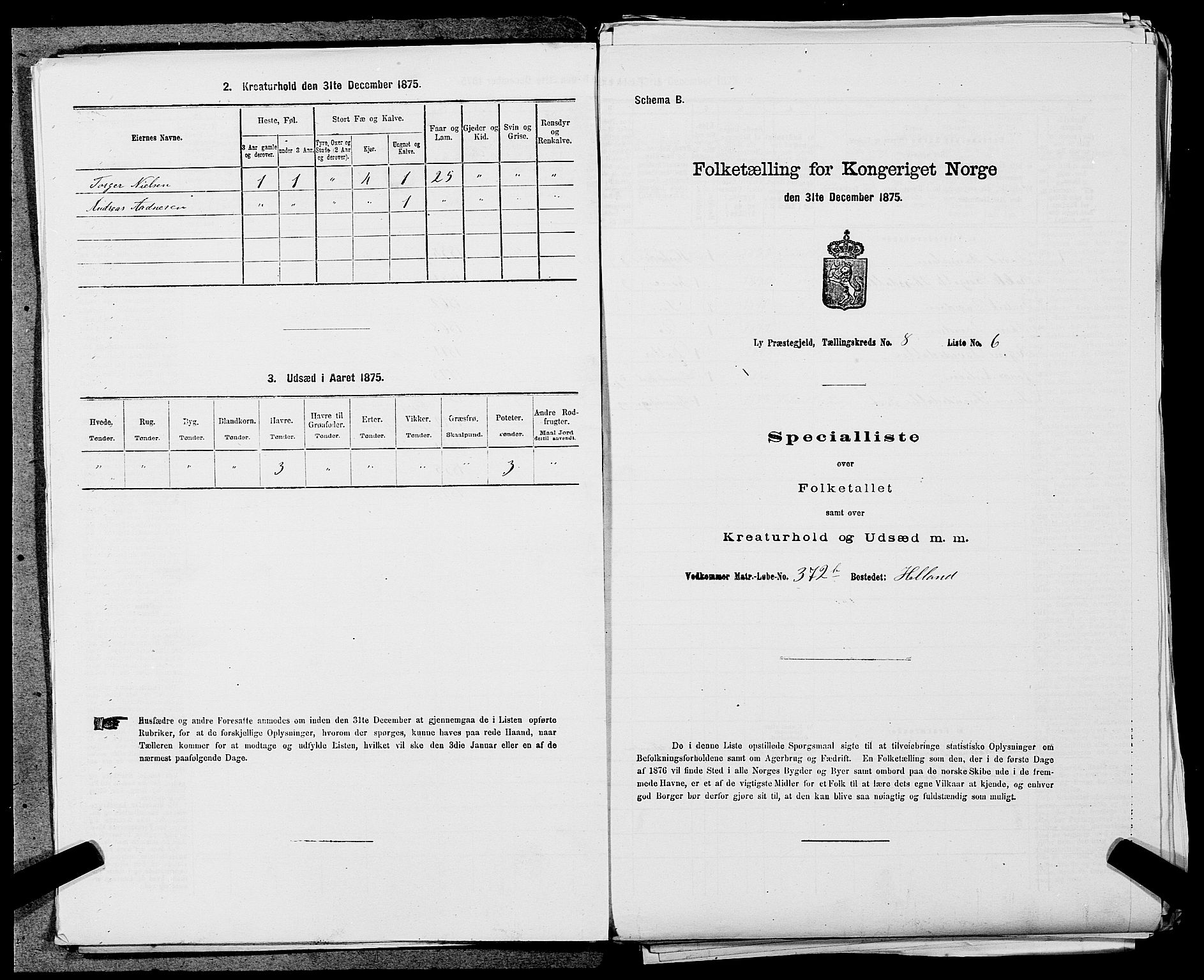 SAST, 1875 census for 1121P Lye, 1875, p. 934